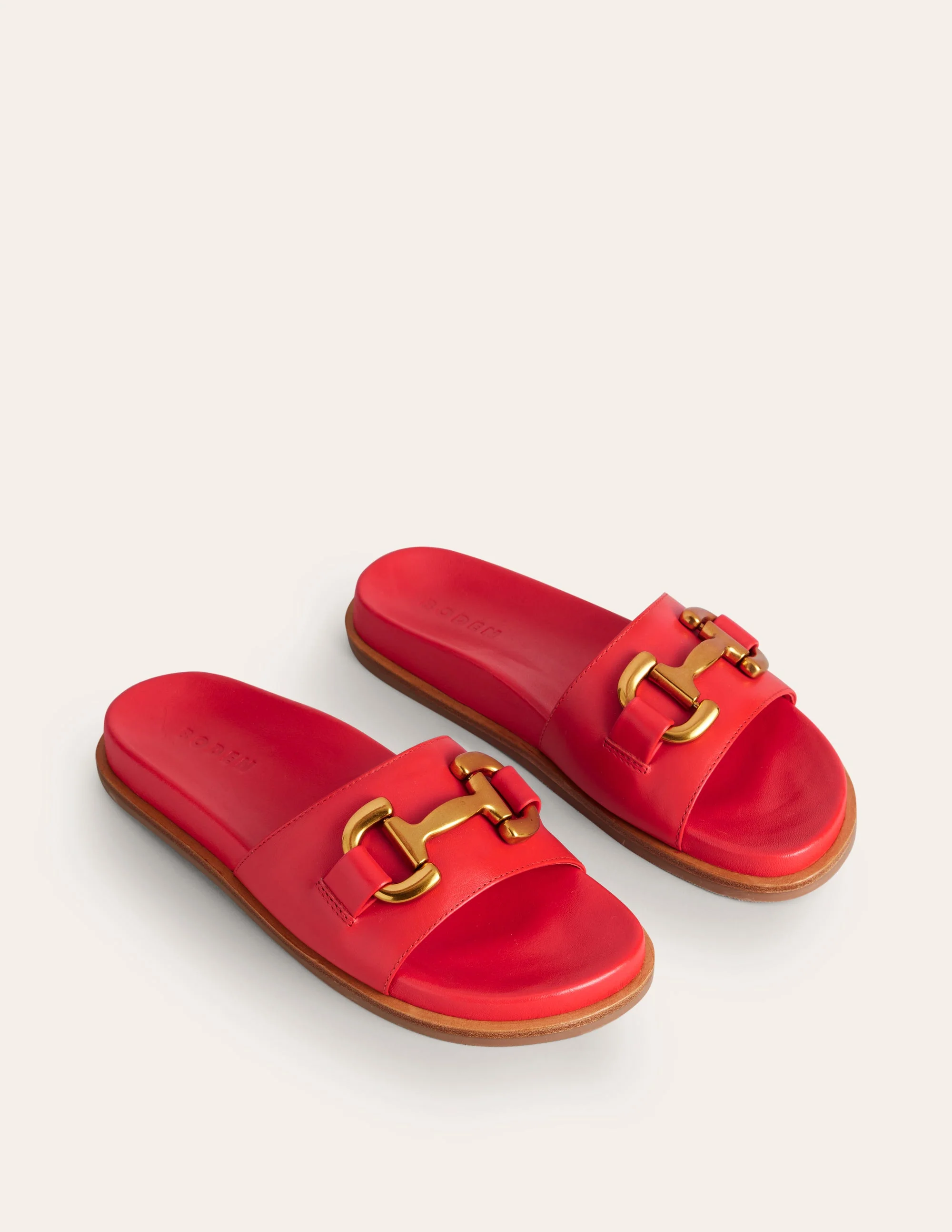 Iris Snaffle Slider Sandals-Red Leather - Image 3