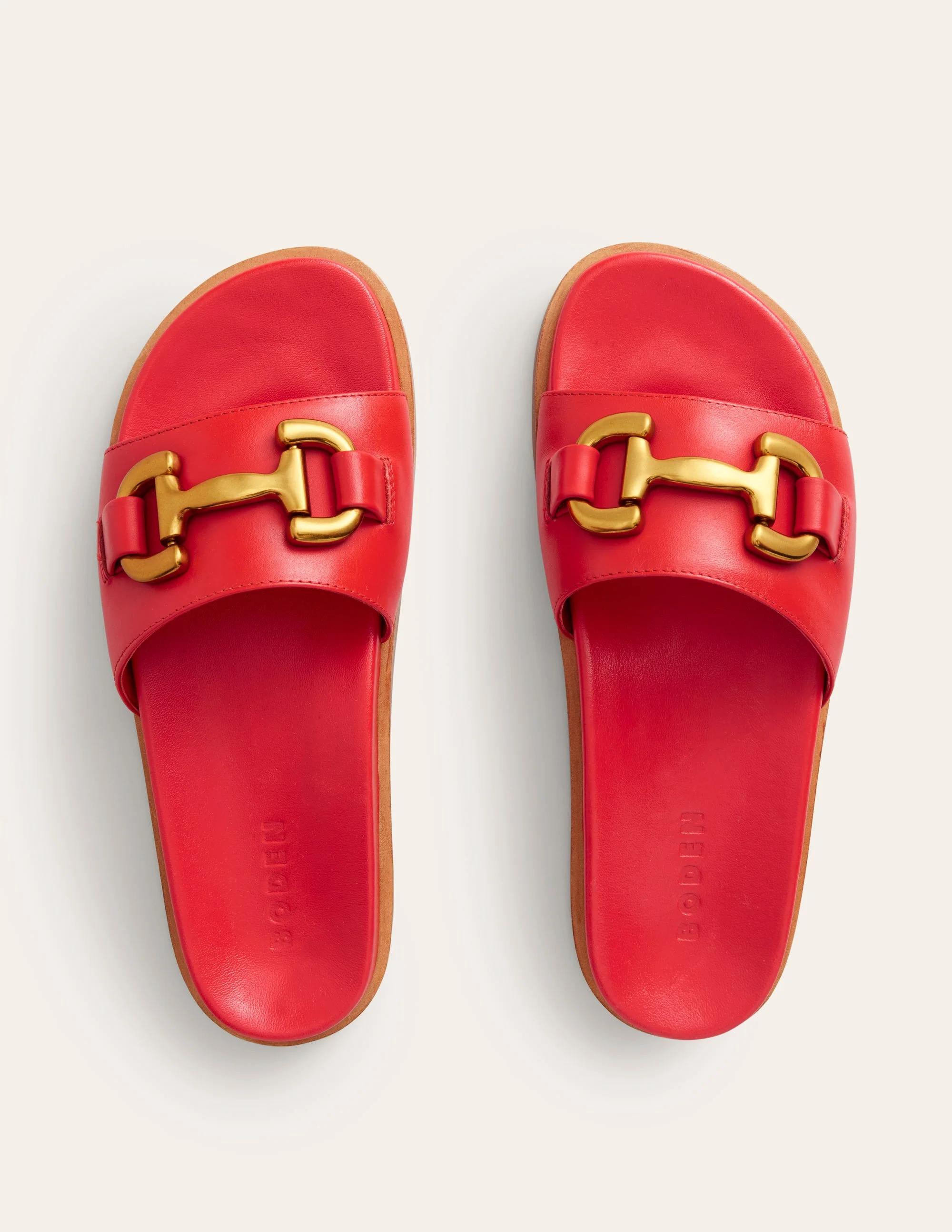 Iris Snaffle Slider Sandals-Red Leather - Image 5