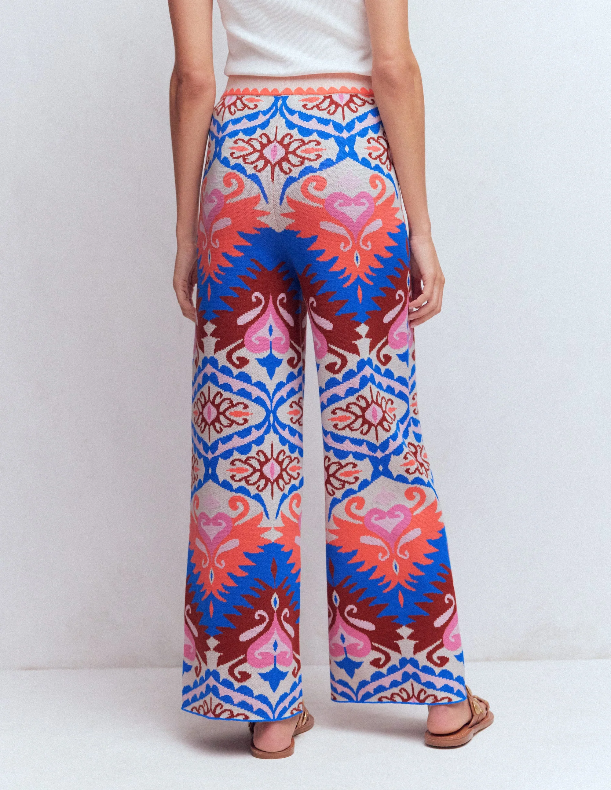 Jacquard Knitted Pants-Multi Aztec - Image 4