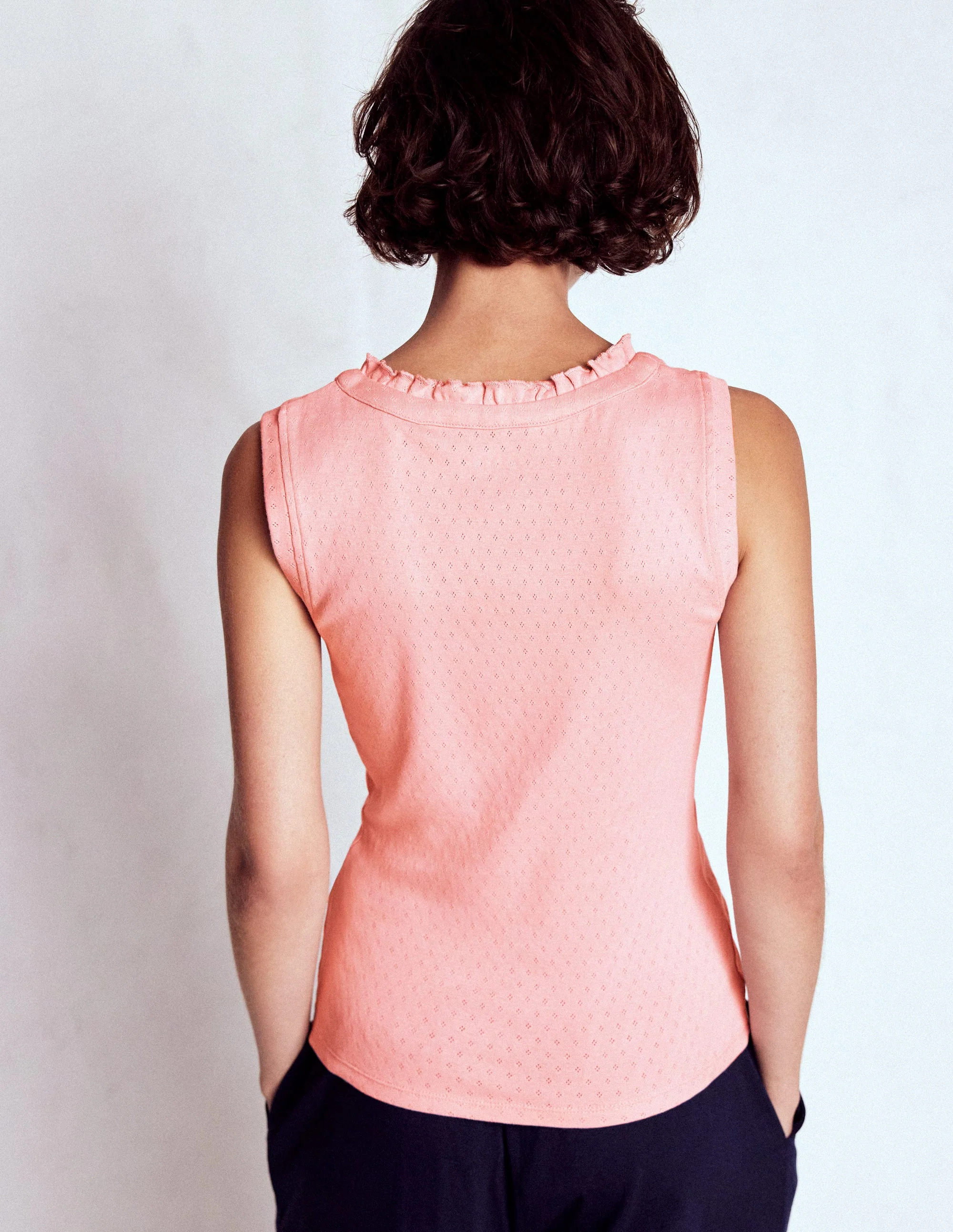 Jersey Henley Pajama Vest-Light Pink - Image 3
