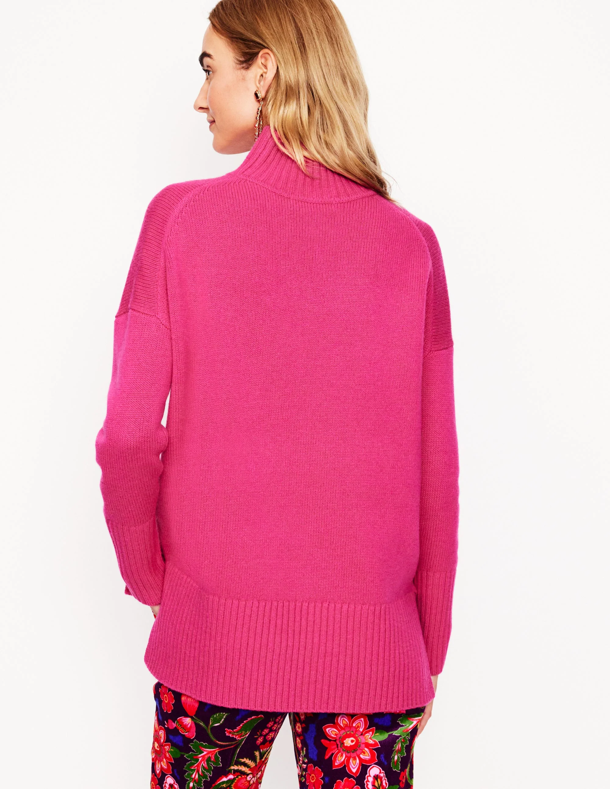 Jessica Oversized Sweater-Bright Pink - Image 3
