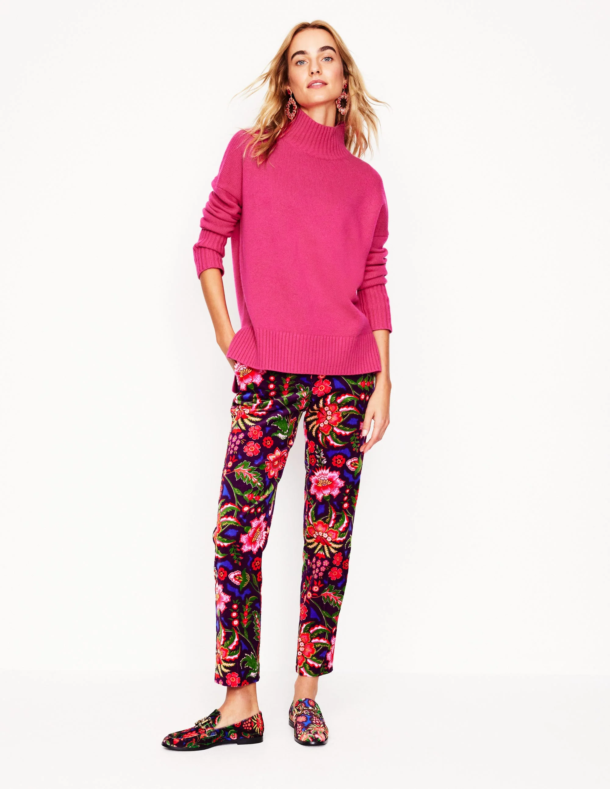 Jessica Oversized Sweater-Bright Pink - Image 4