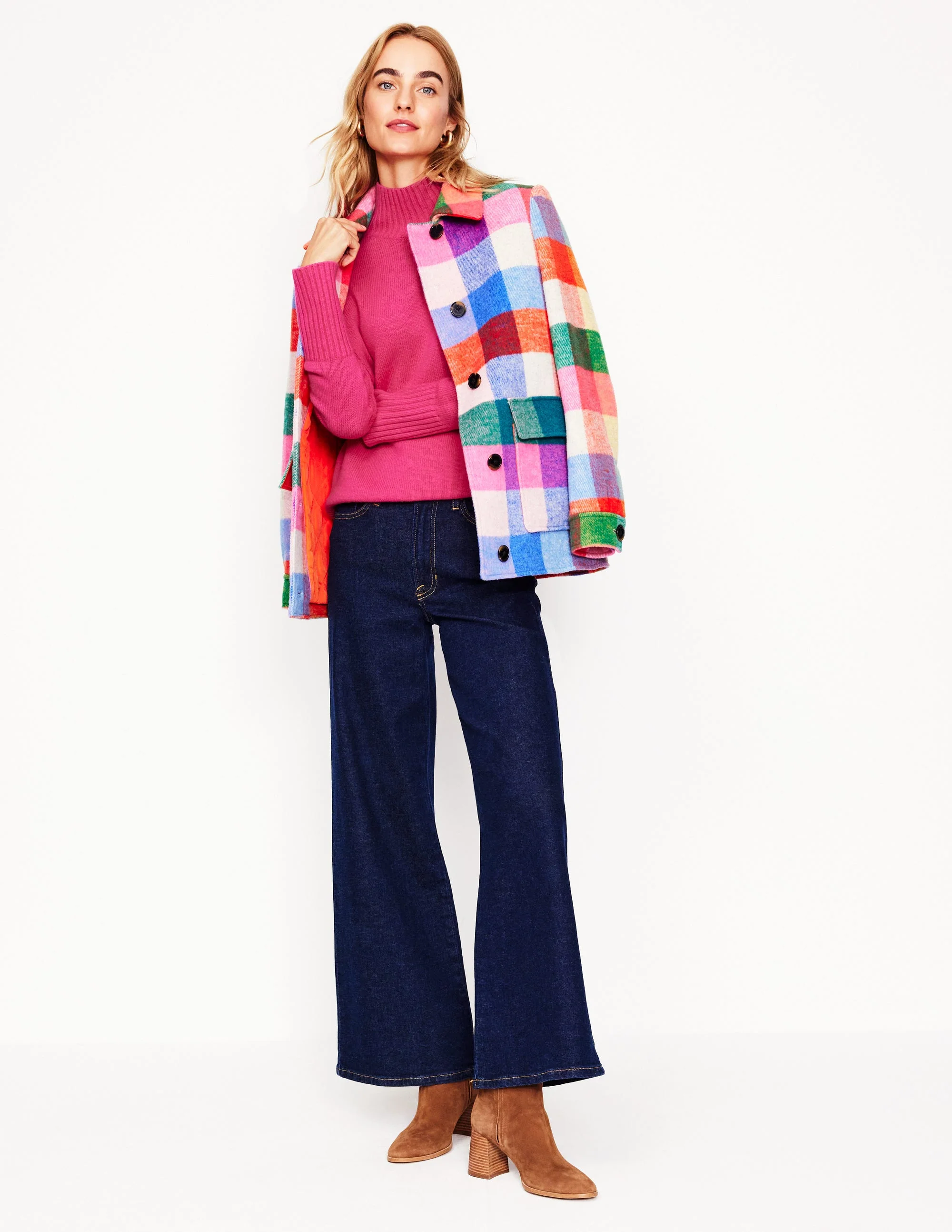Jessica Oversized Sweater-Bright Pink - Image 5