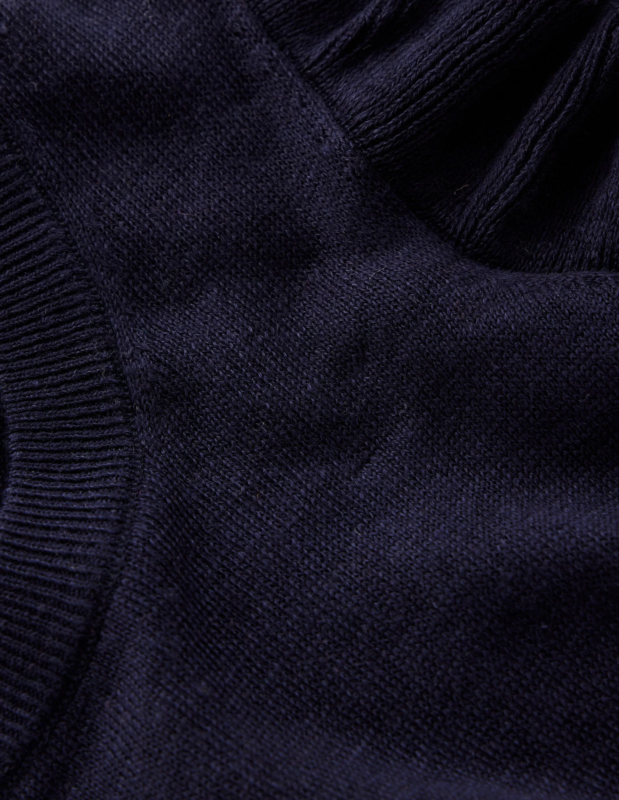 Josie Frilled Linen Vest-Navy - Image 7