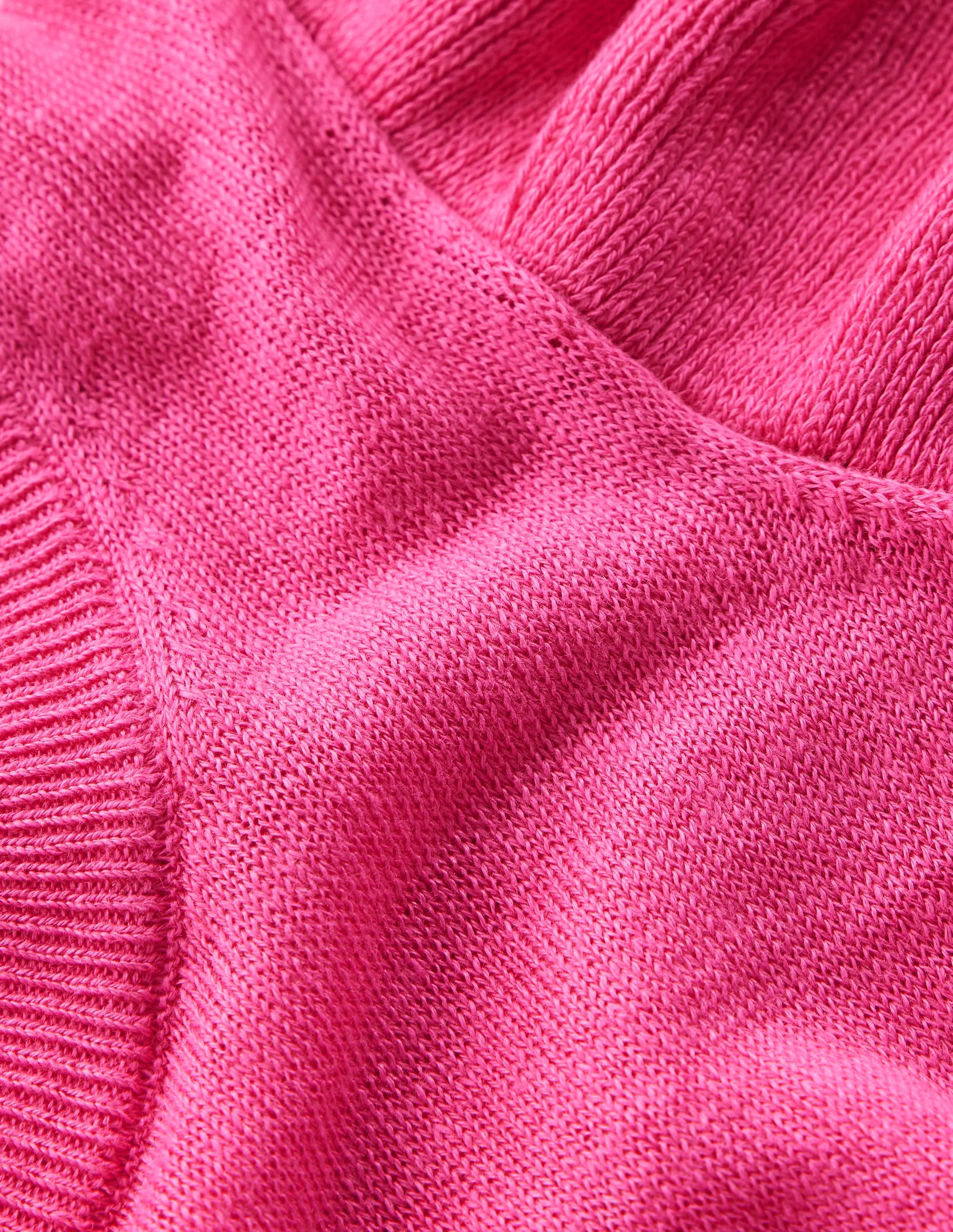 Josie Frilled Linen Vest-Sorbet Pink - Image 6