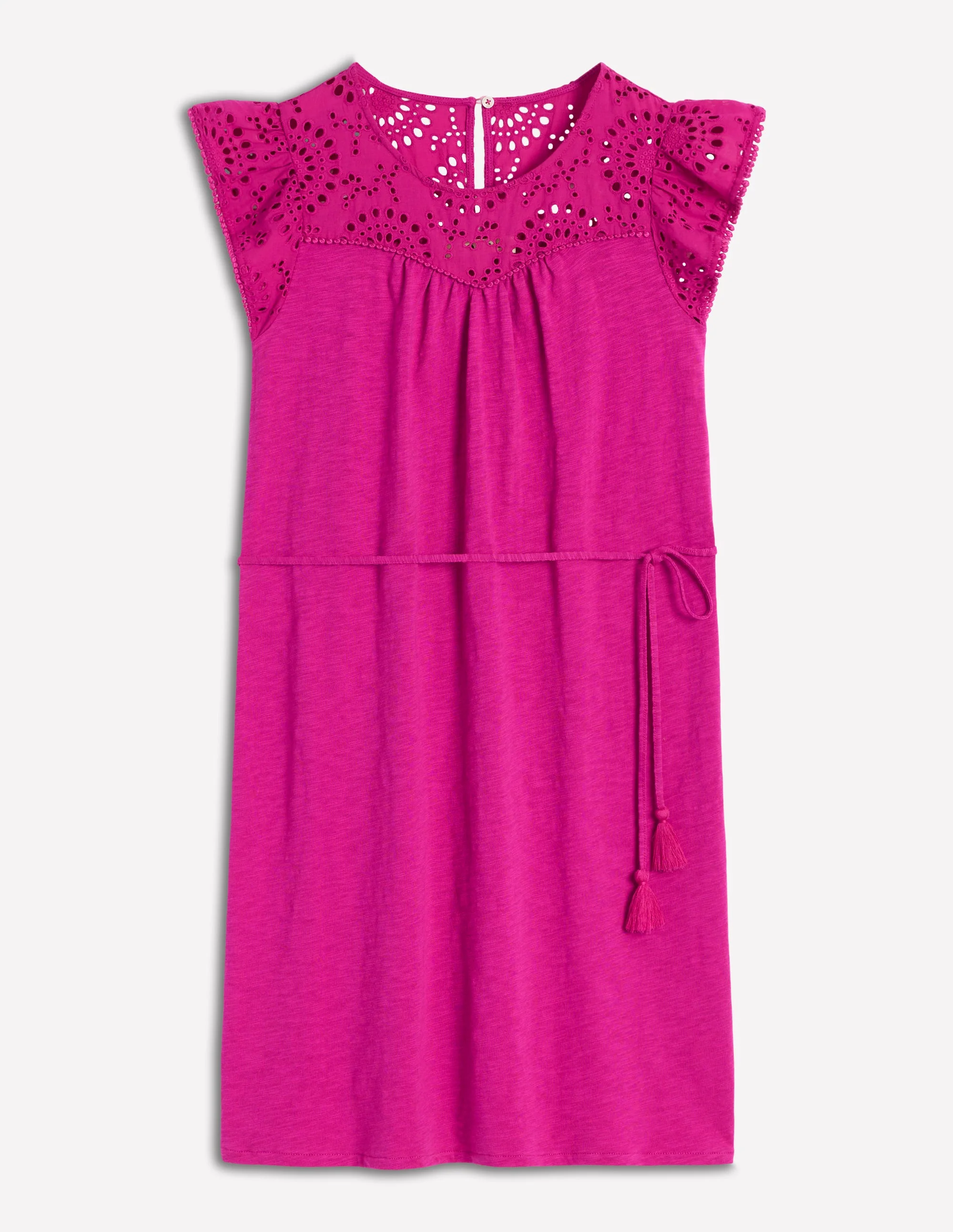 Juliet Broderie Short Dress-Fuchsia - Image 5