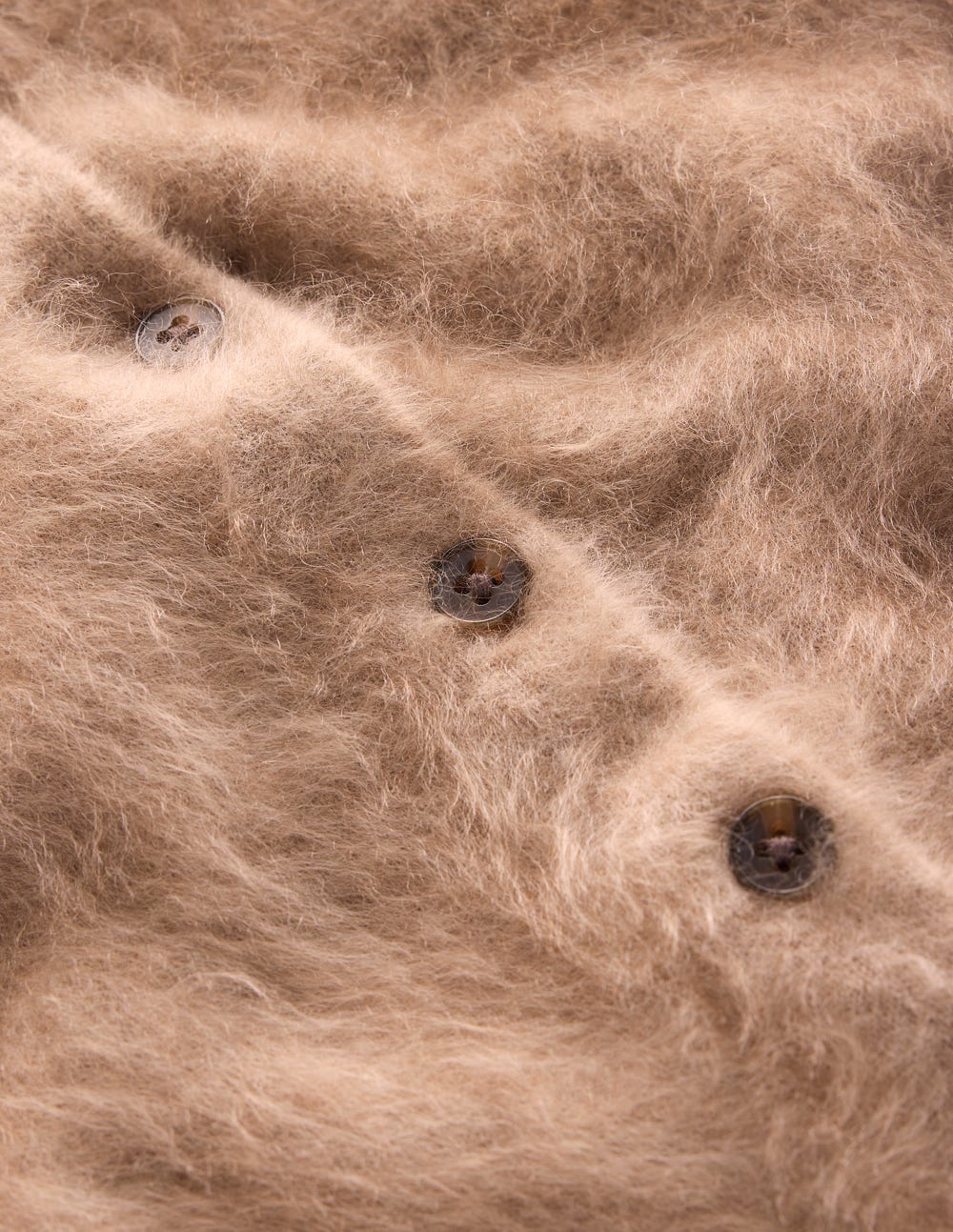 Kat Brushed Cashmere Cardigan-Dark Mink Melange - Image 8