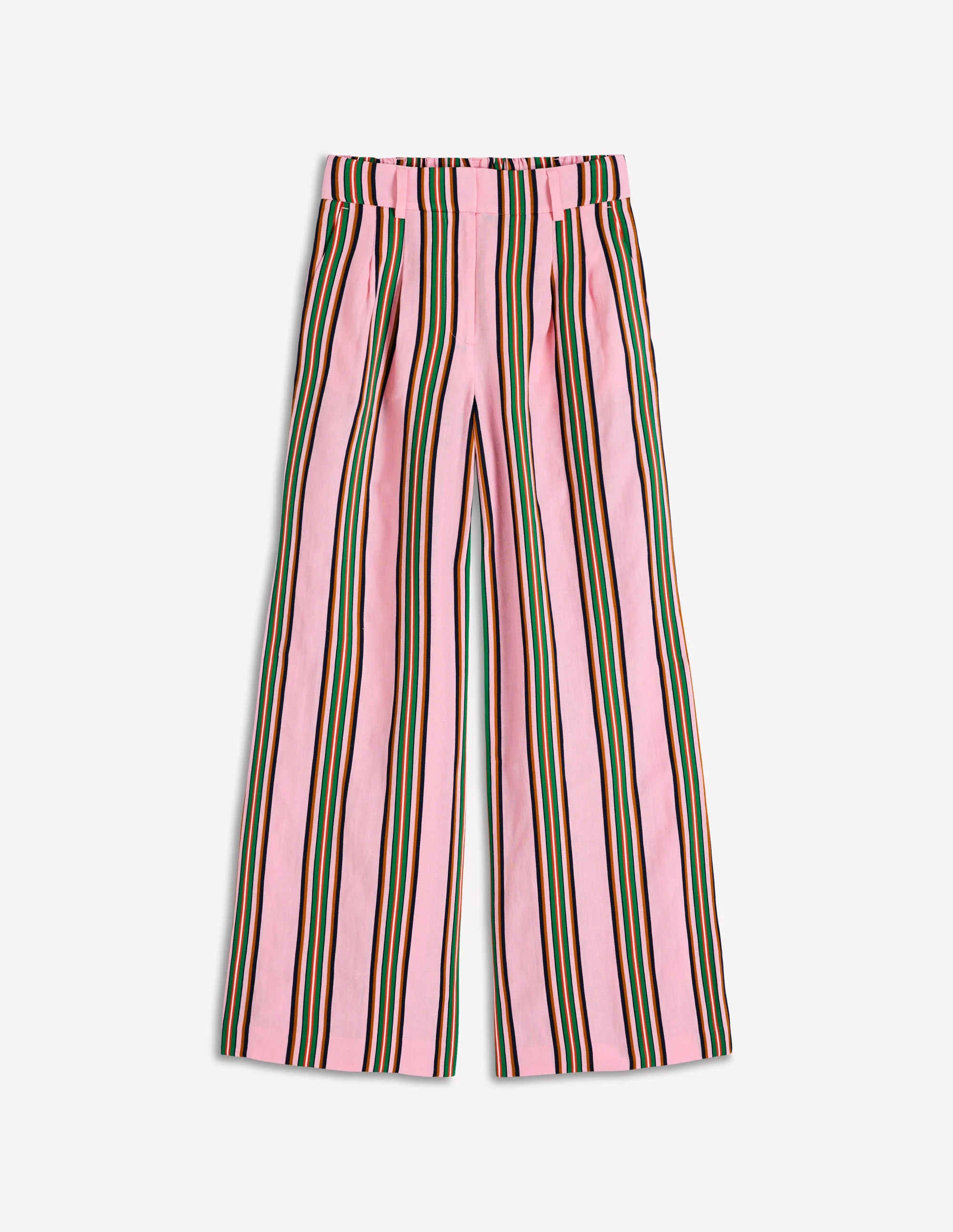 Kensington Linen Pants-Pink and Green Stripe - Image 7