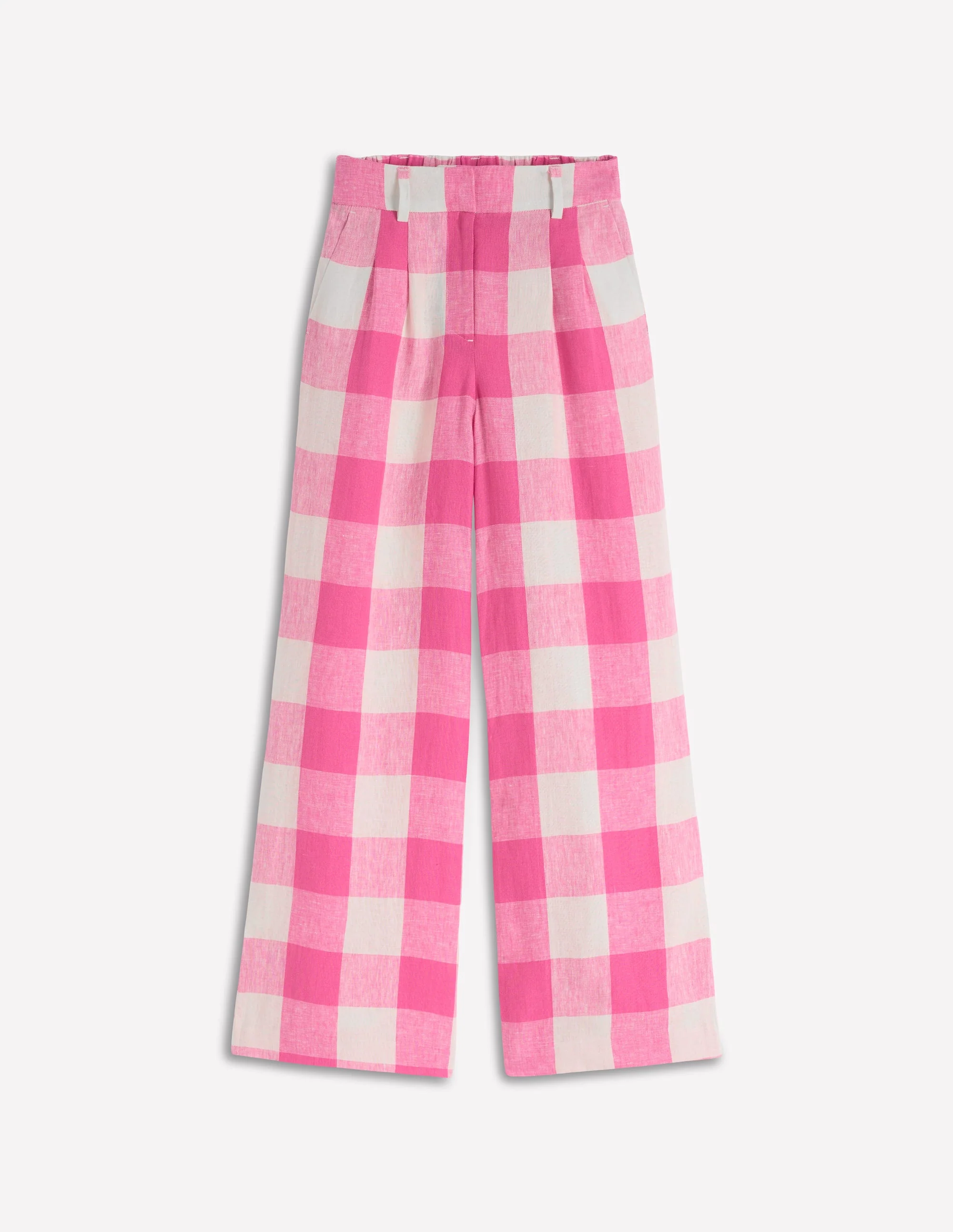 Kensington Linen Pants-Pink Punch Gingham - Image 6