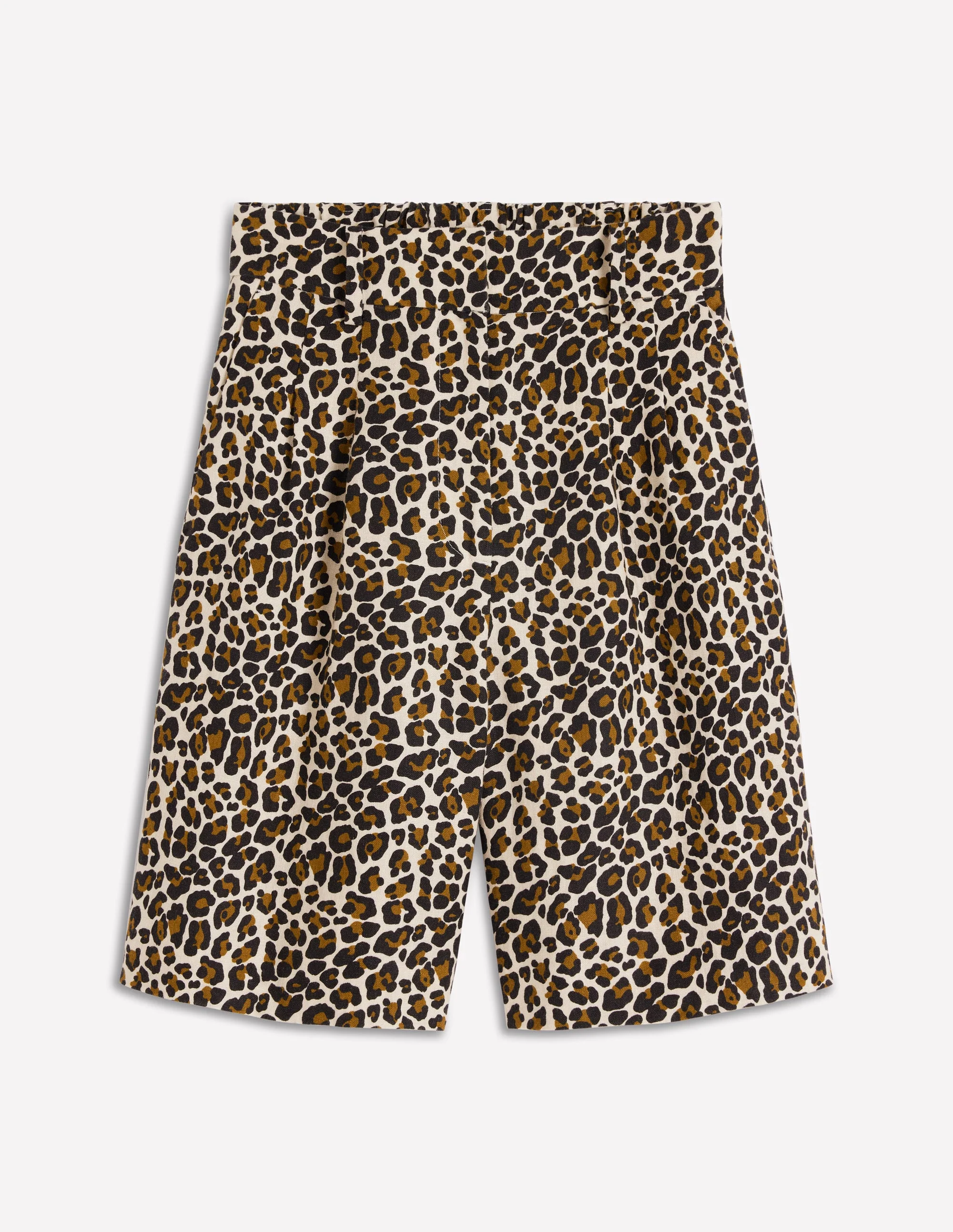 Kensington Linen Shorts-Almond Milk, Cheetah Pop - Image 7