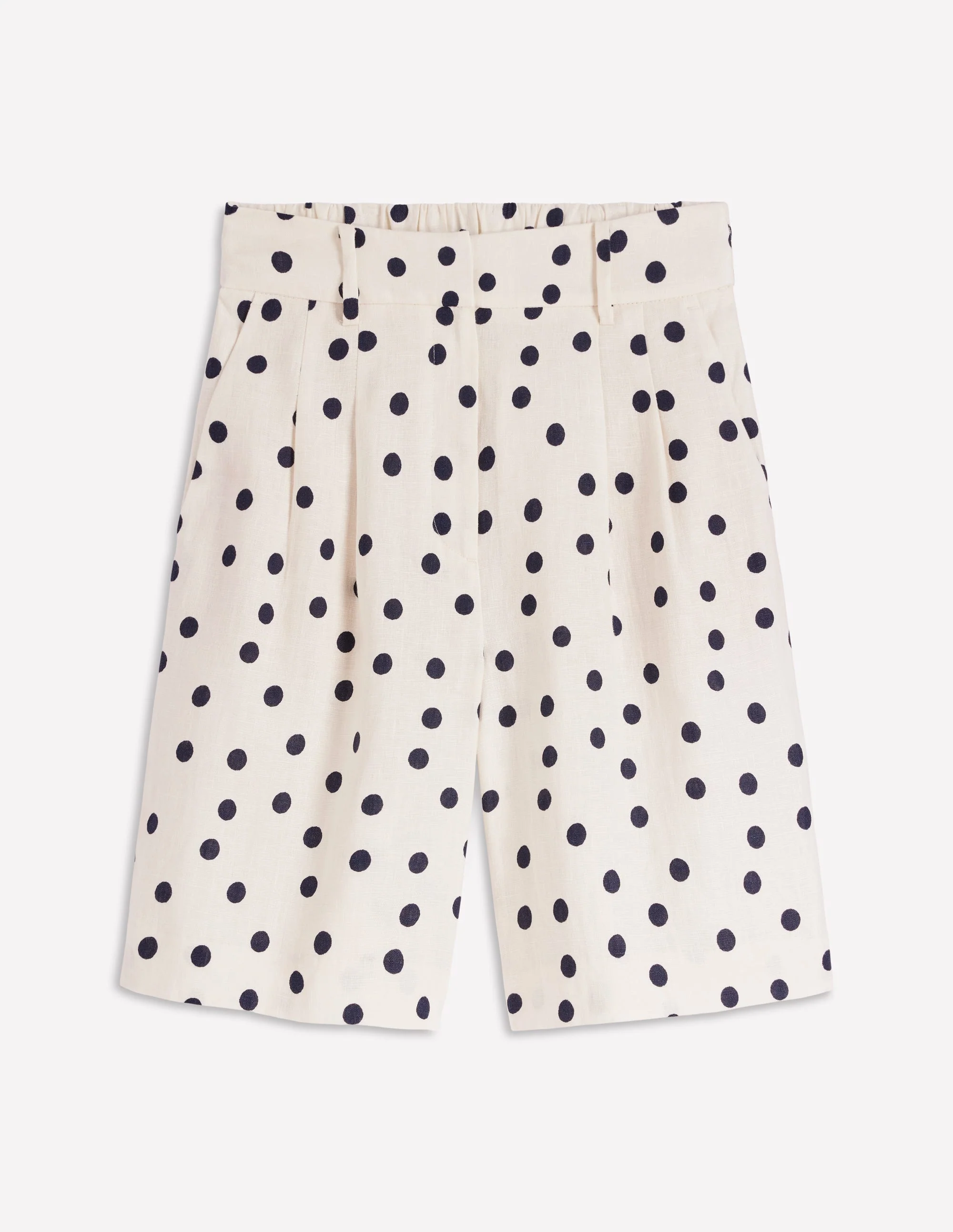 Kensington Linen Shorts-Ivory, Painted Dot - Image 7