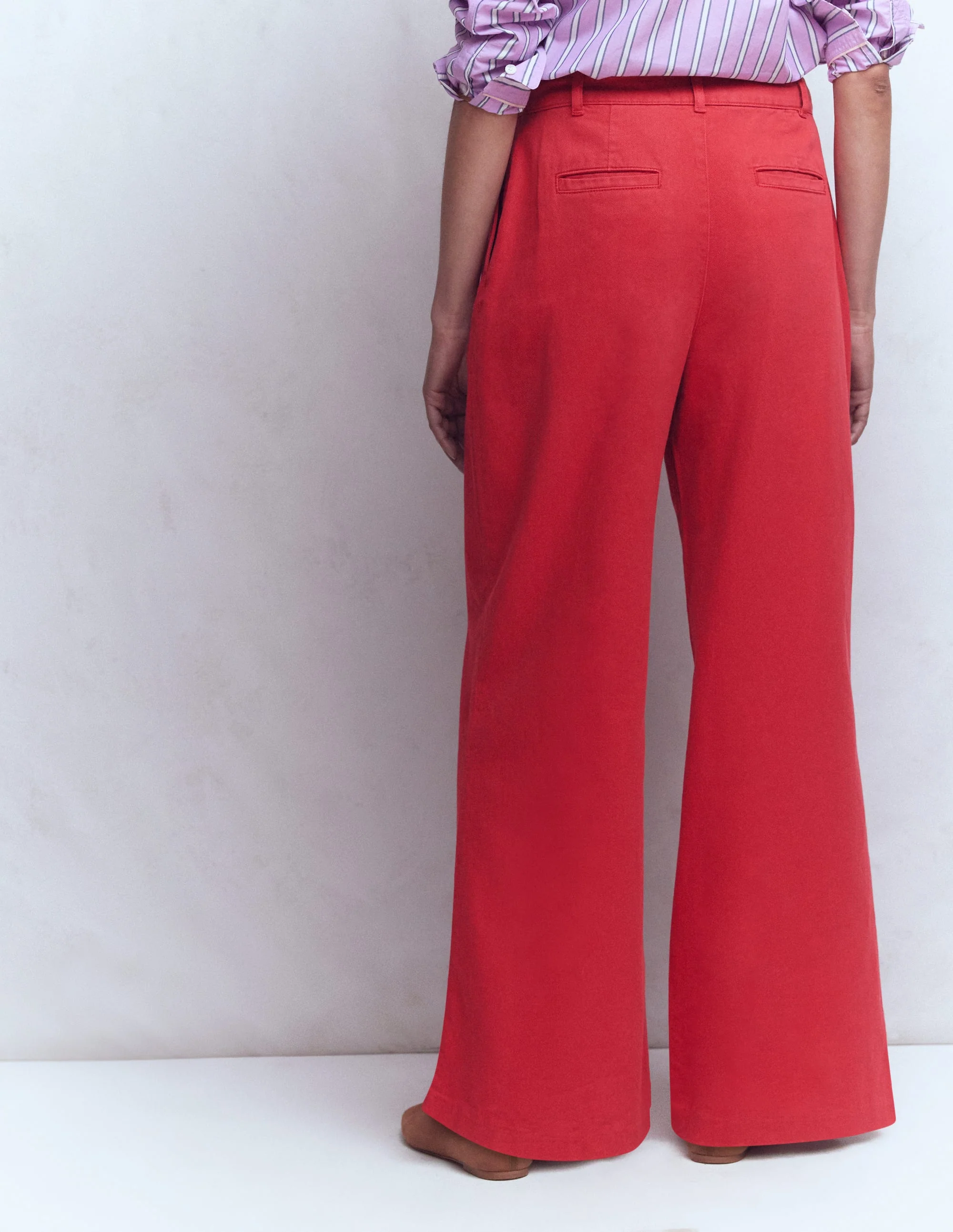 Kensington Wide Leg Pants-Poppy Red - Image 3