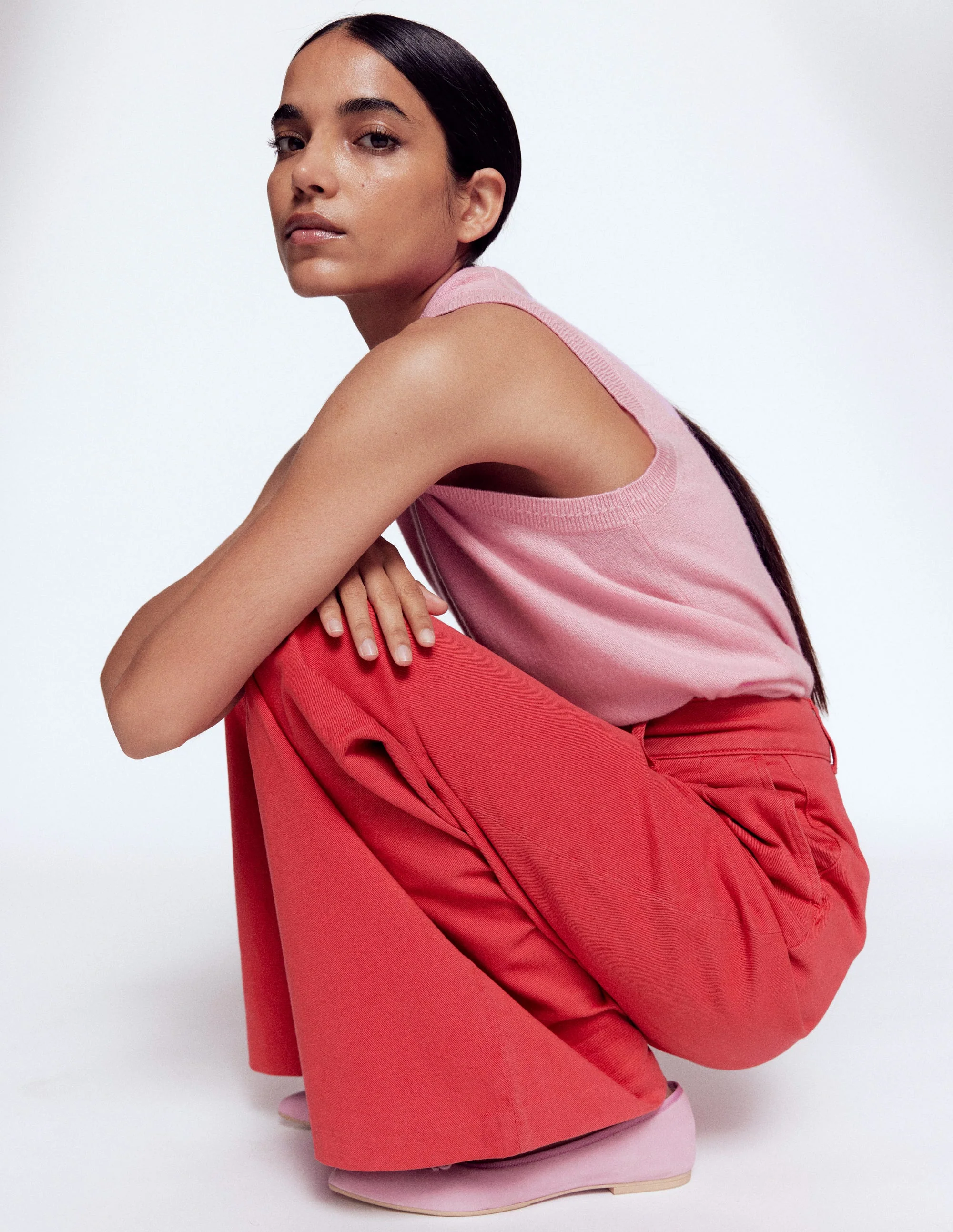 Kensington Wide Leg Pants-Poppy Red - Image 5