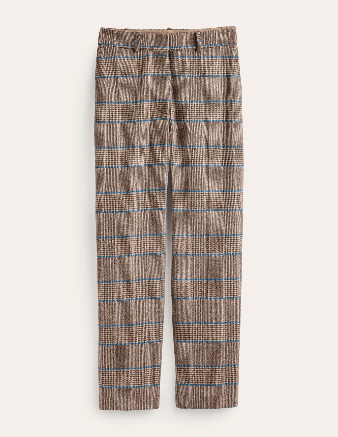 Kew Wool Pants-Camel and Pink Prince of Wales - Image 5