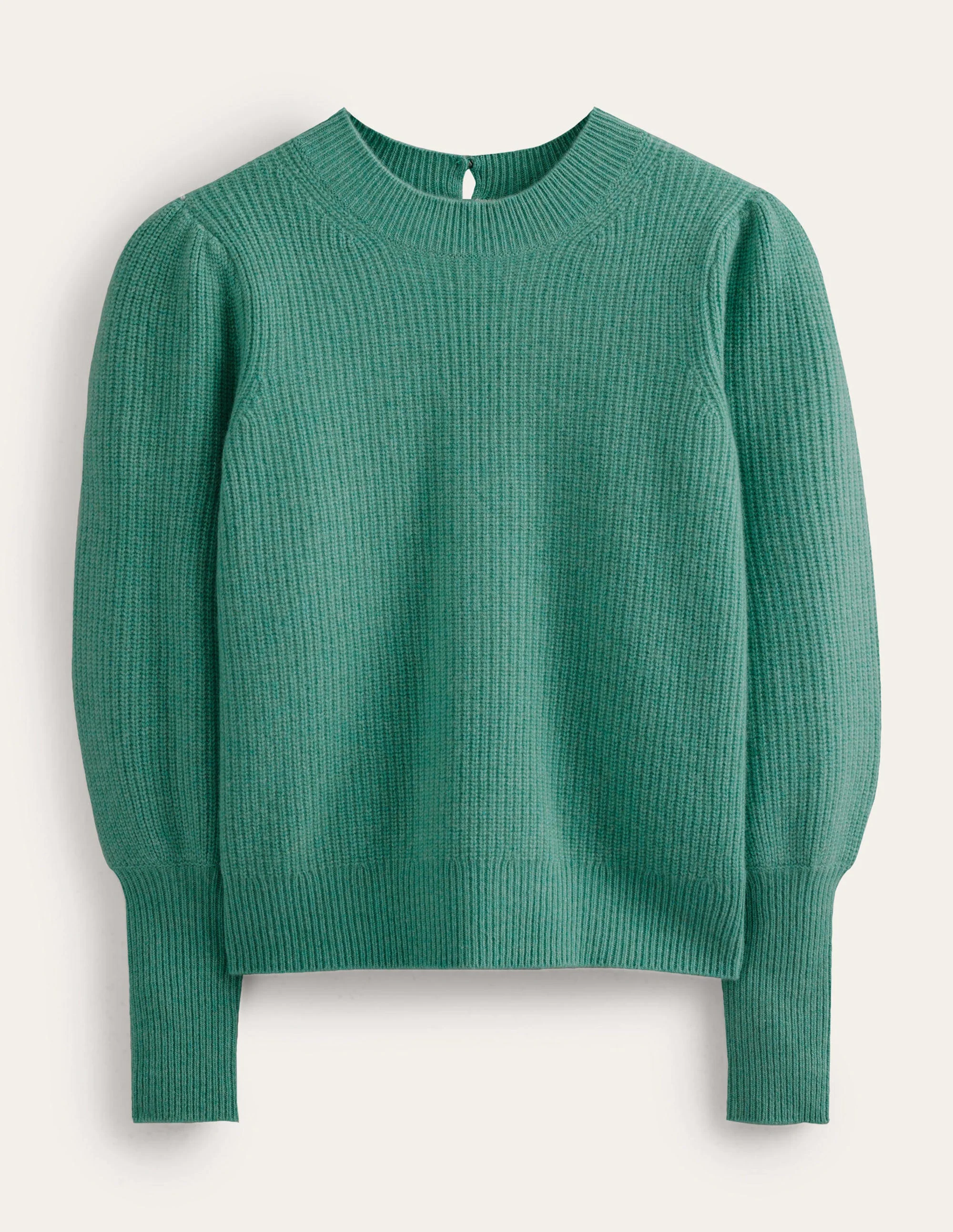 Key Hole Cashmere Sweater-Indian Ocean - Image 5