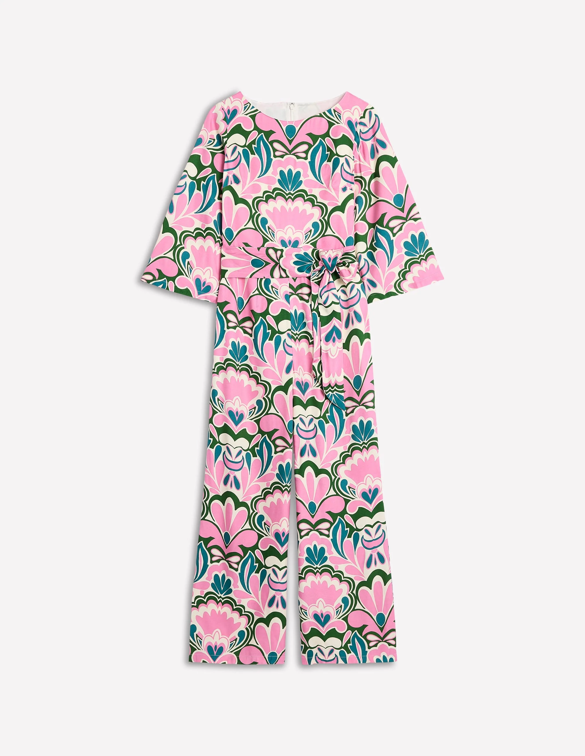 Kimono Sleeve Jumpsuit-Meadowsweet Pink, Freesia - Image 7
