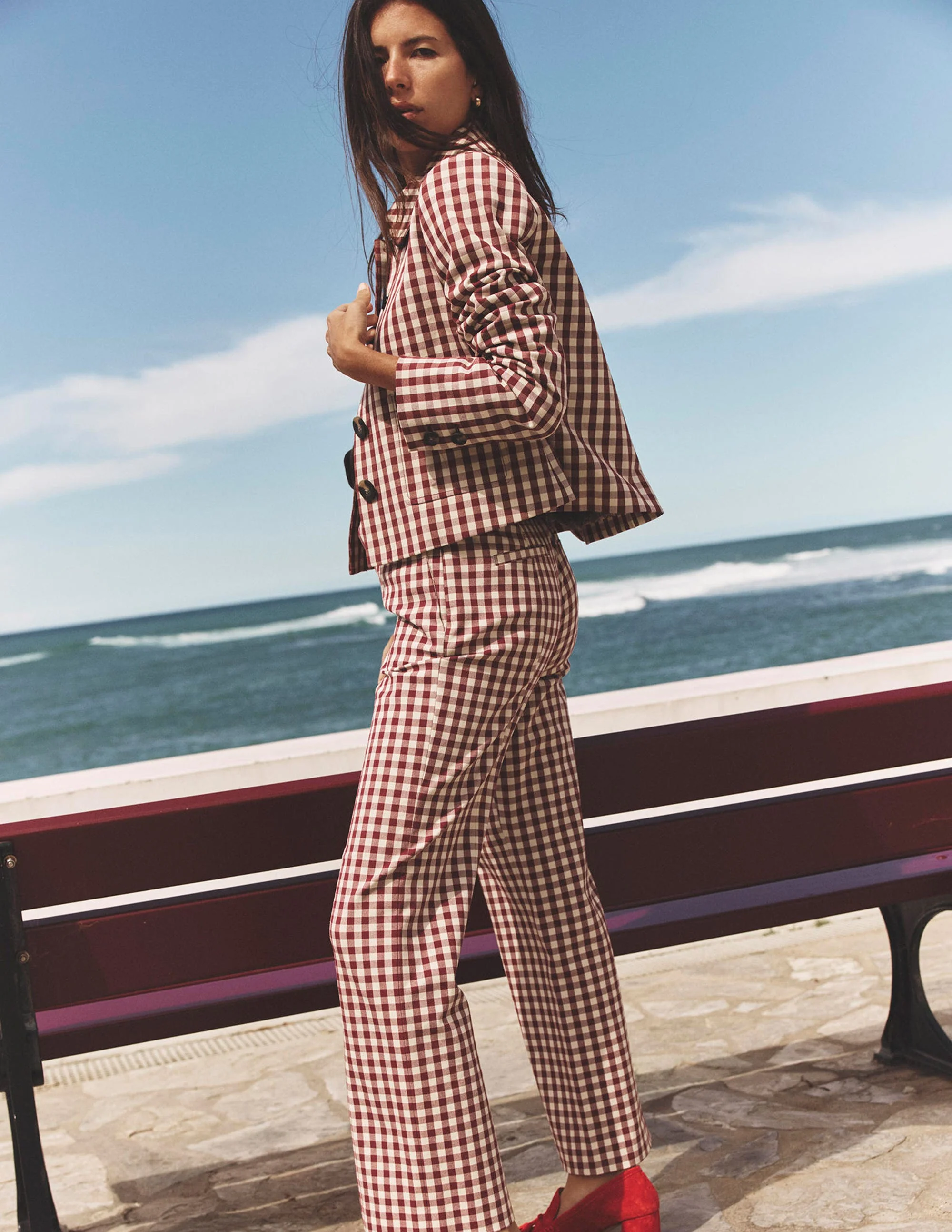 Knightsbridge Gingham Jacket-Chestnut Gingham - Image 9