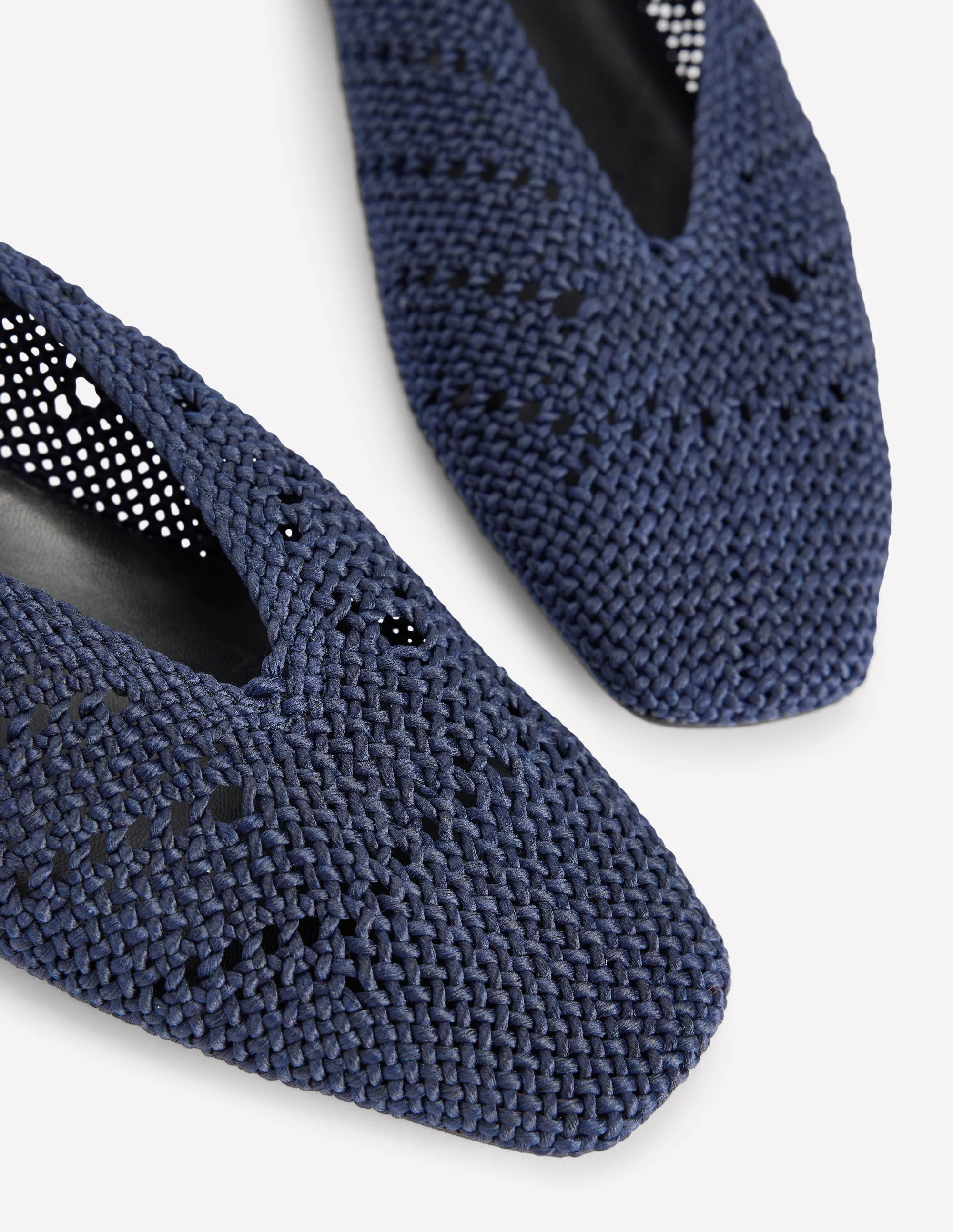 Knitted Ballet Flats-Navy - Image 4