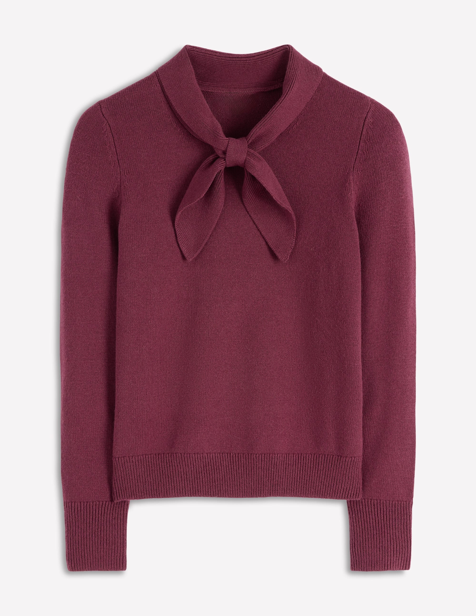 Knitted Bow Sweater-Deep Wisteria - Image 5