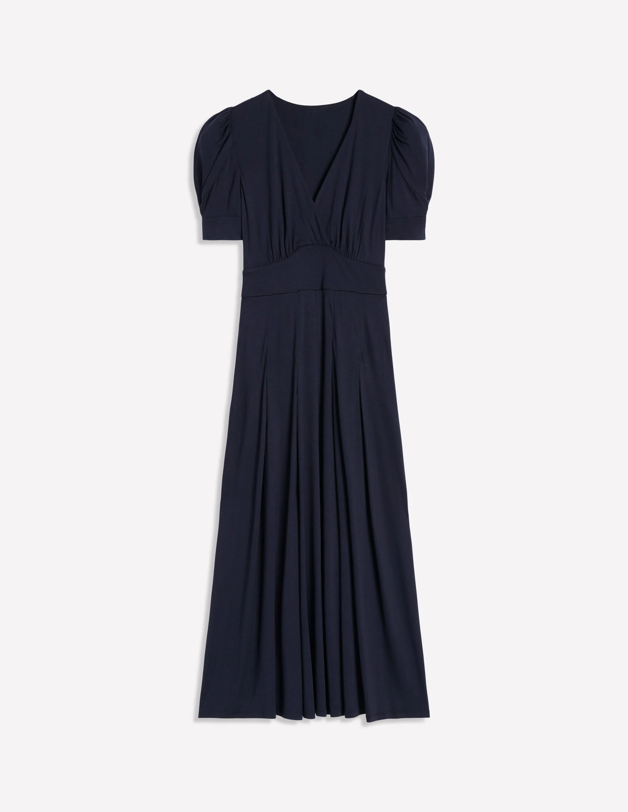 Kristen Pleated Jersey Dress-Navy - Image 6