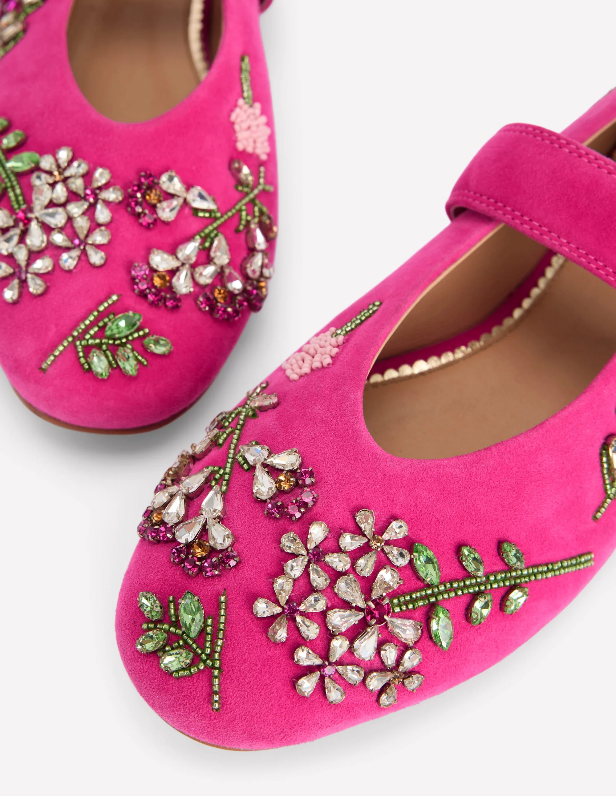 Kylie Flat Buckle Mary Janes-Embellished Pink - Image 4