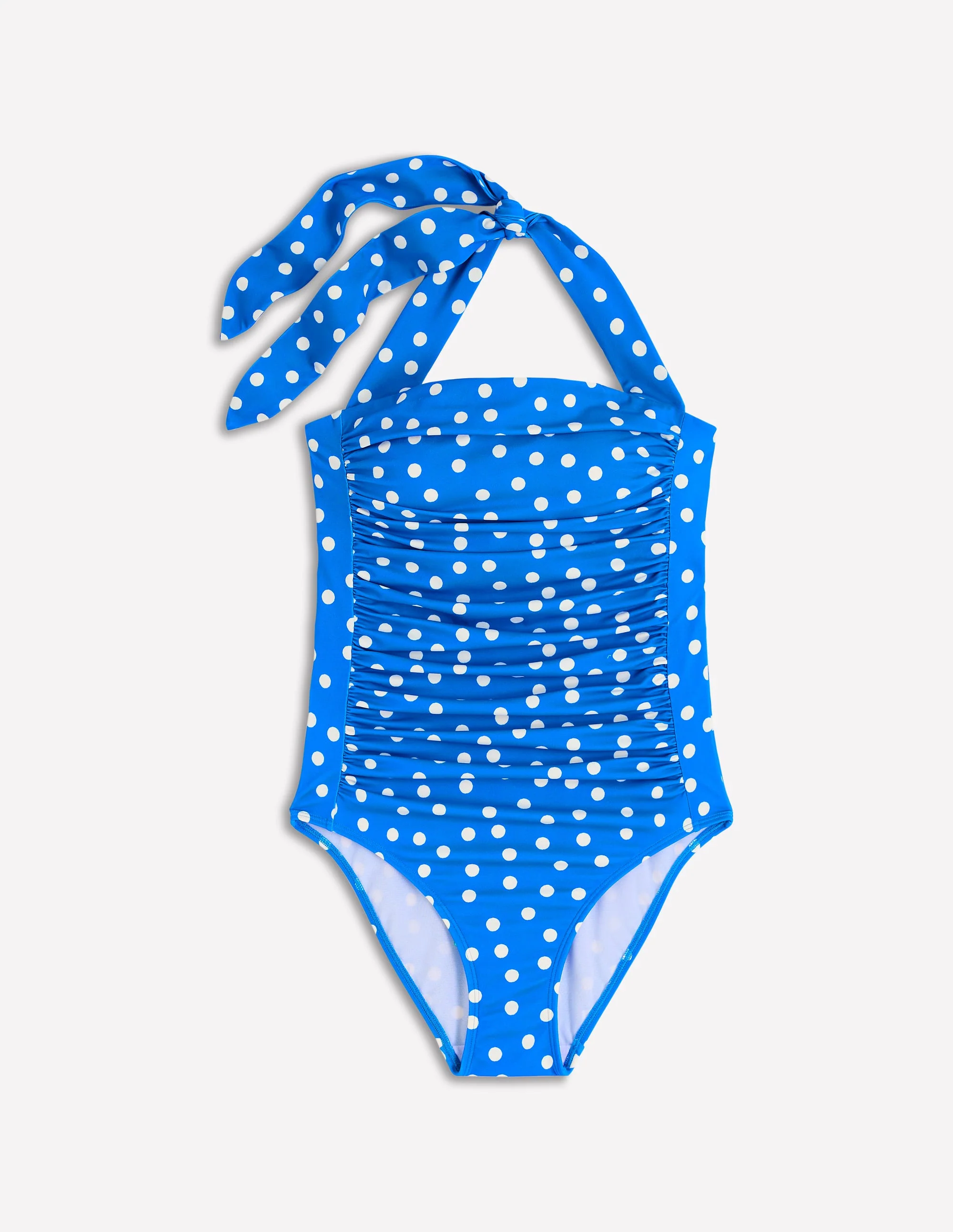Kythira Ruched Swimsuit-Blue, Painted Dot - Image 8
