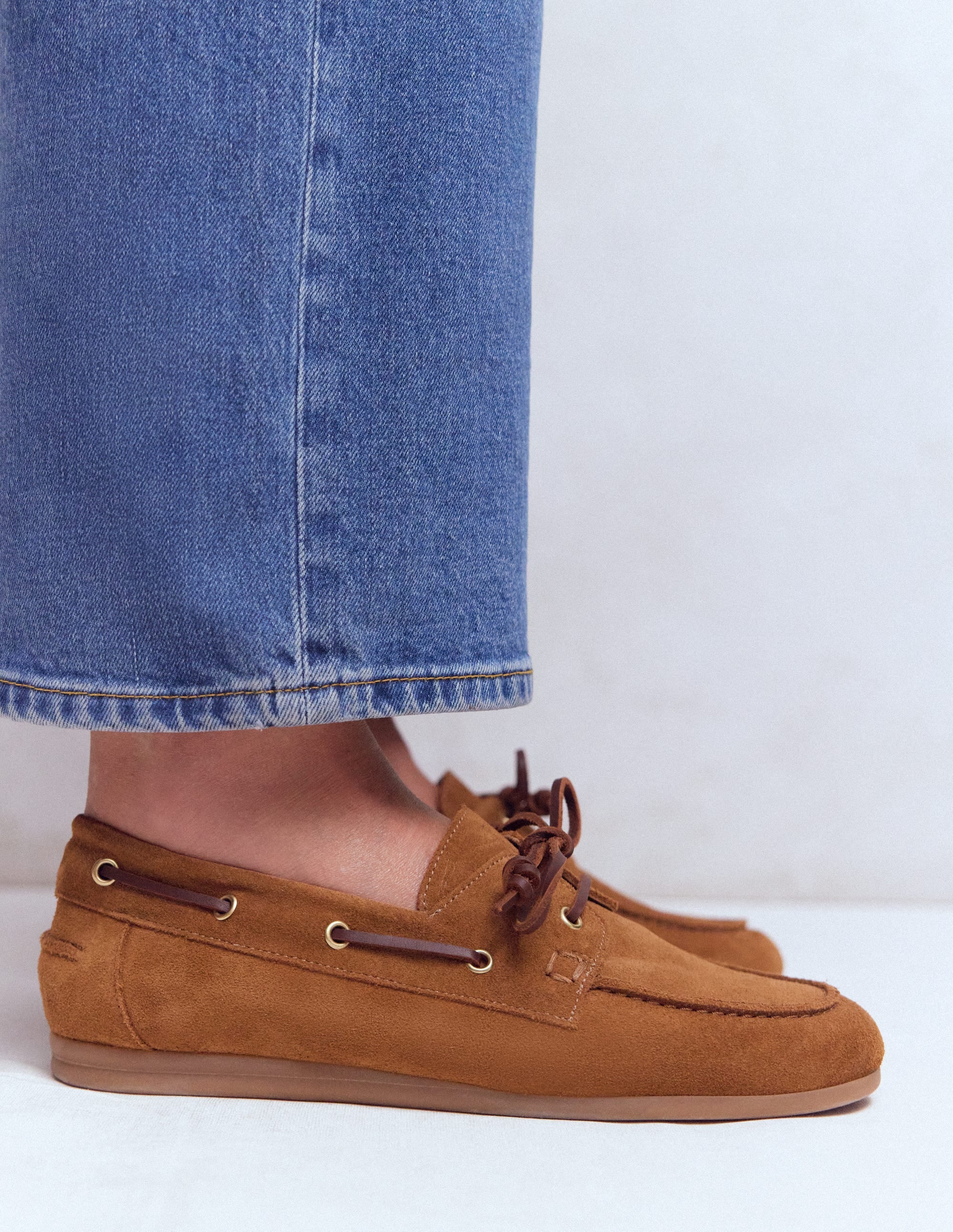 Lace-Up Boat Shoe-Tan - Image 2