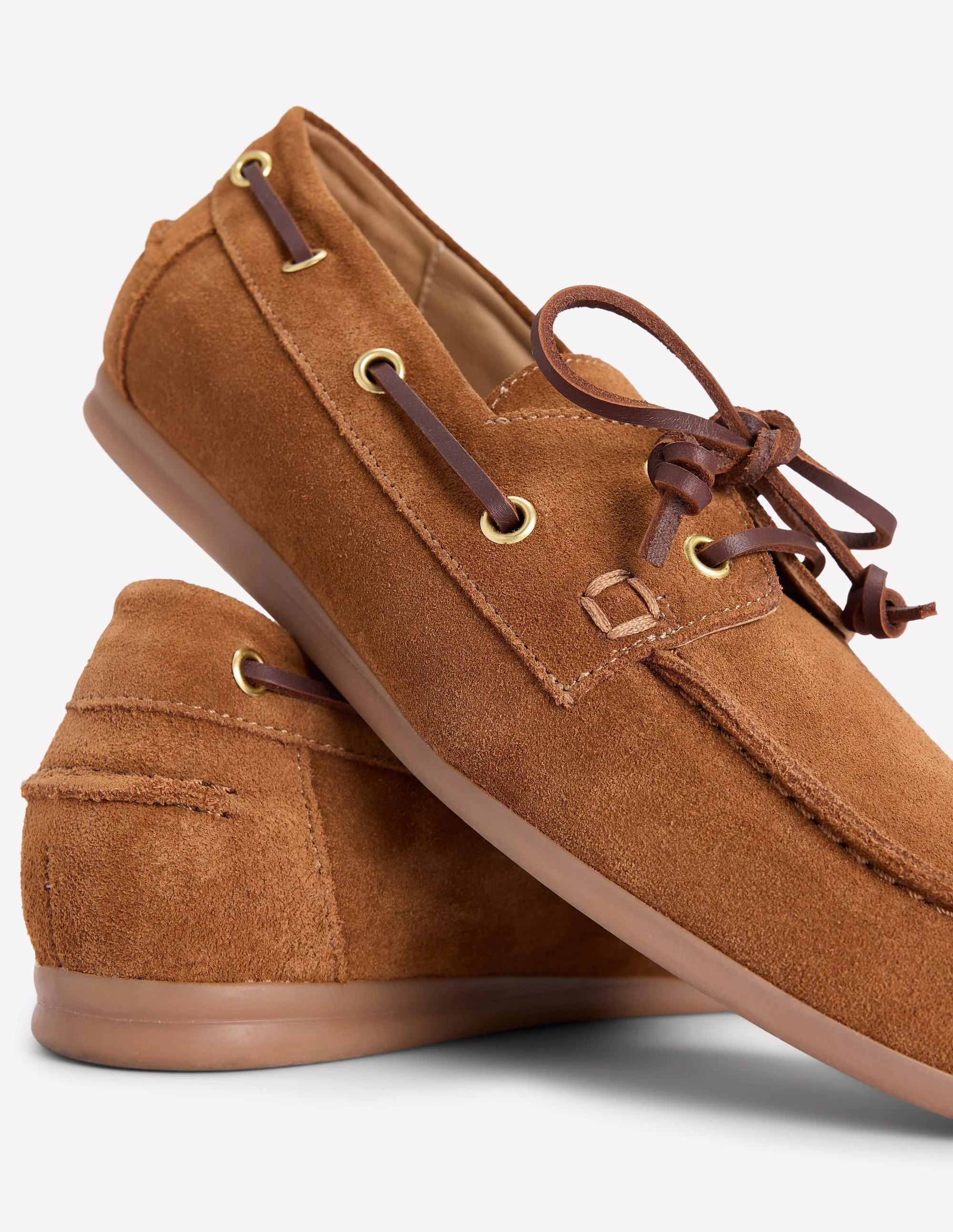 Lace-Up Boat Shoe-Tan - Image 5