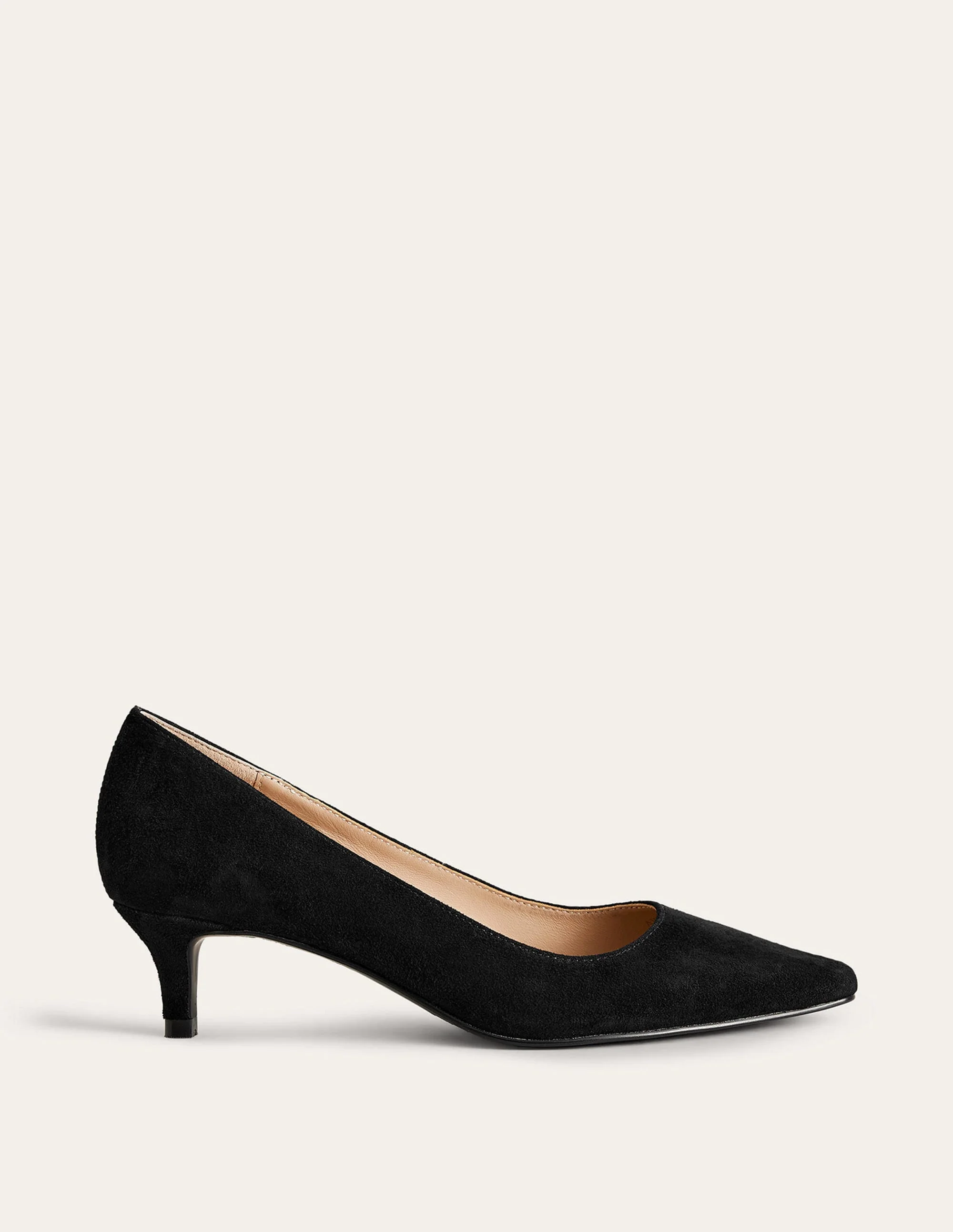 Lara Low-Heeled Court Shoes-Black - Image 2