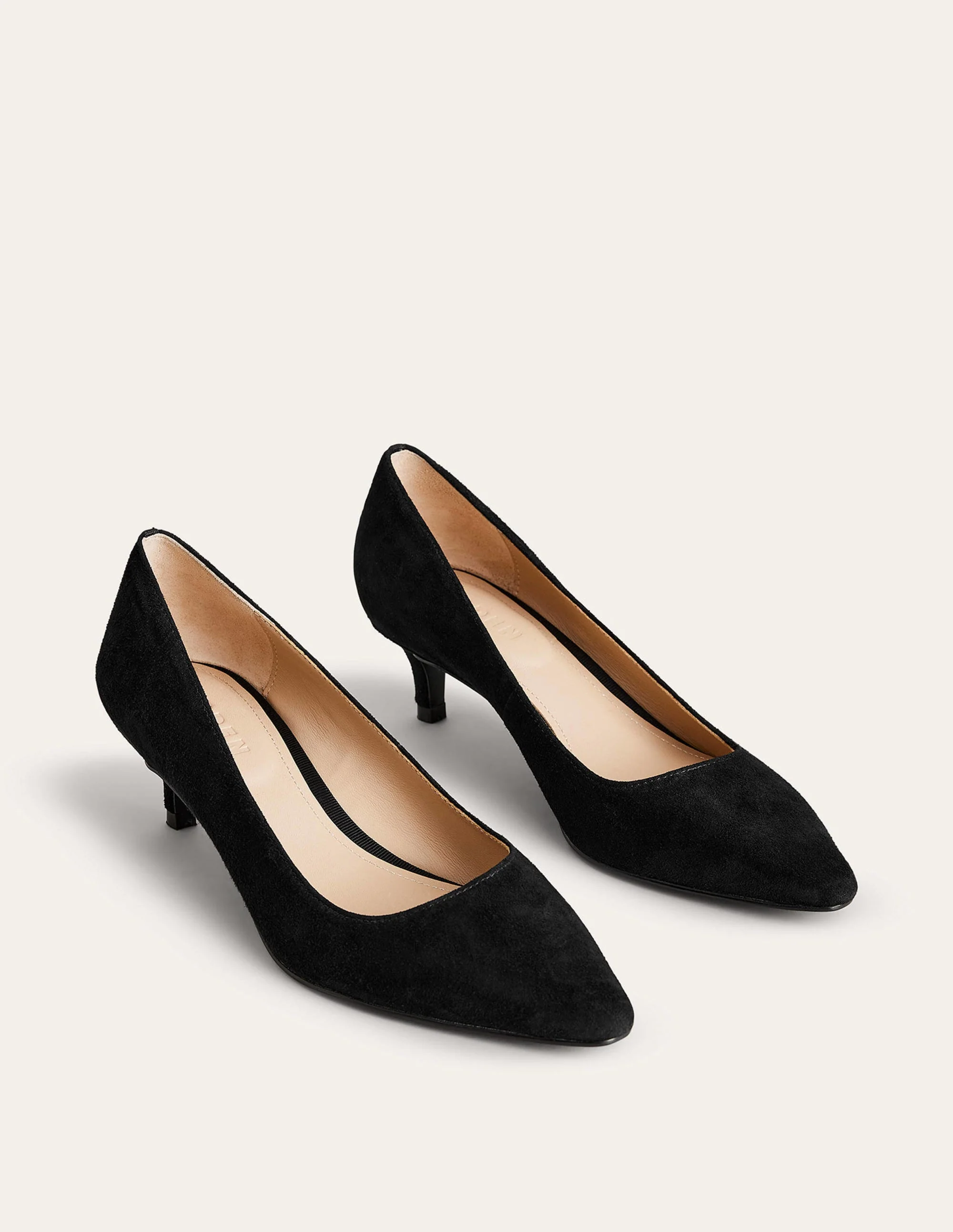Lara Low-Heeled Court Shoes-Black - Image 3