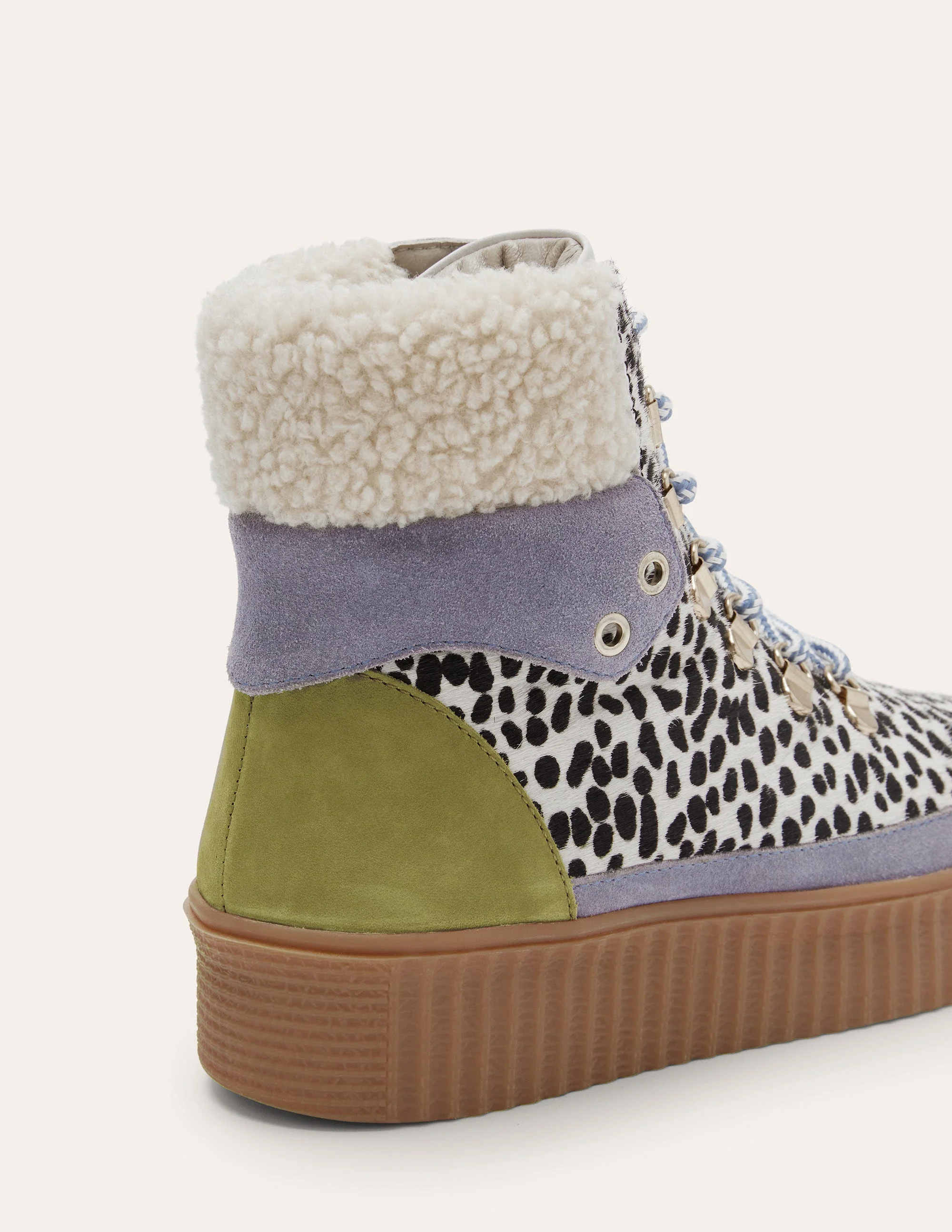 Laura Trend Hiking Boots-Black and White Cheetah - Image 4