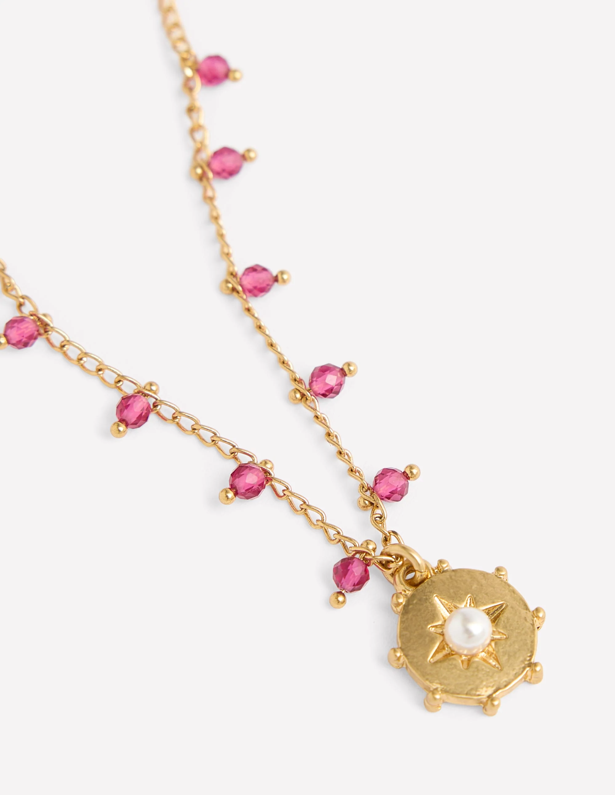 Layering Charm Necklace-Pink - Image 5