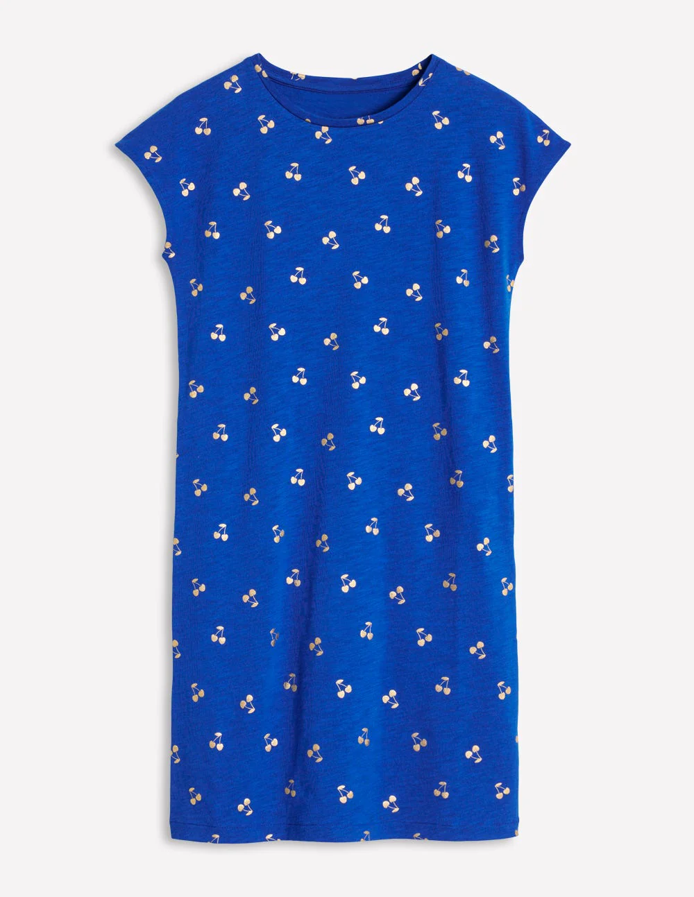 Leah Jersey T-shirt Dress-Gallery Blue, Cherry Ditsy - Image 5