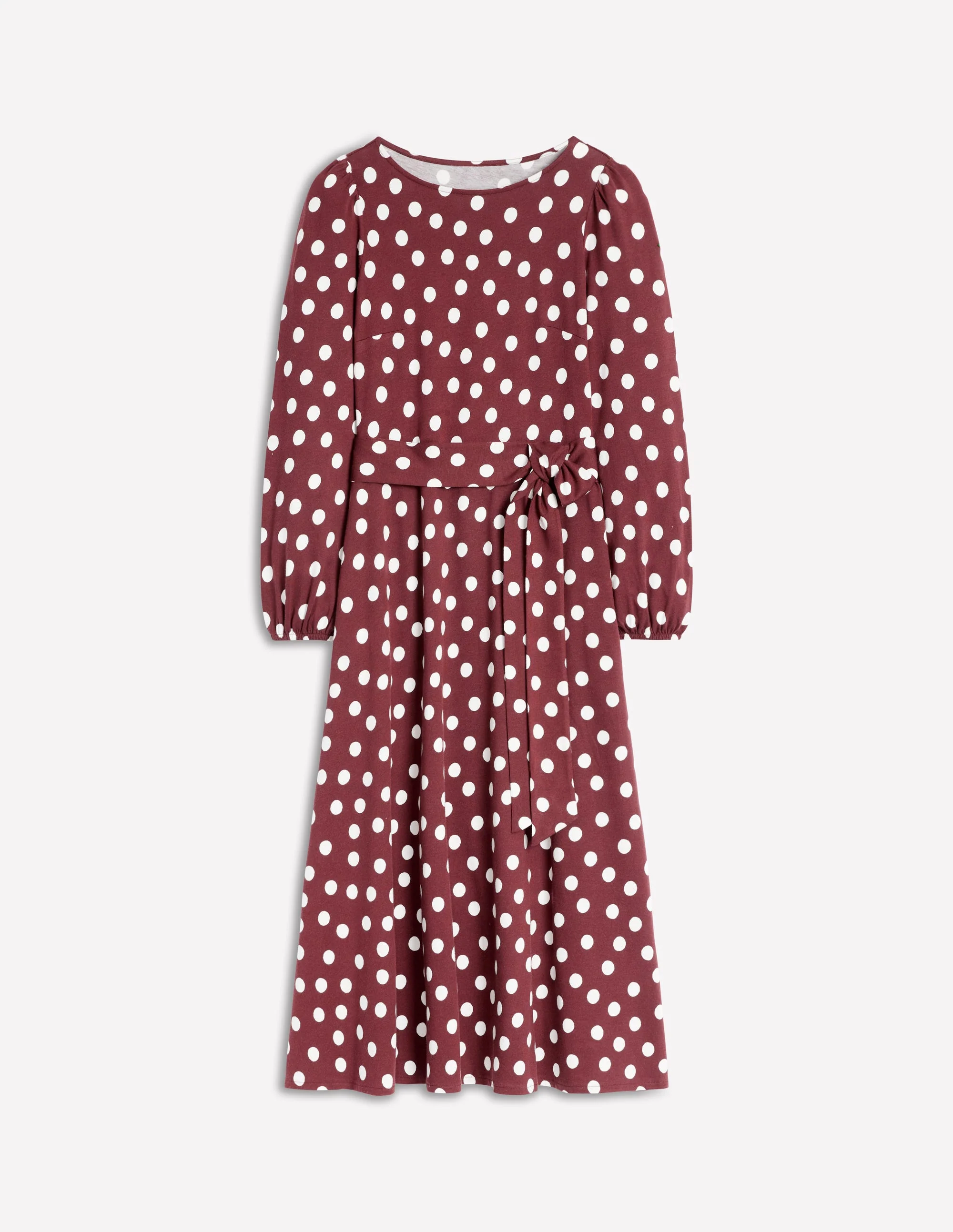 Leandra Jersey Midi Dress-Chestnut, Abstract Dot - Image 5