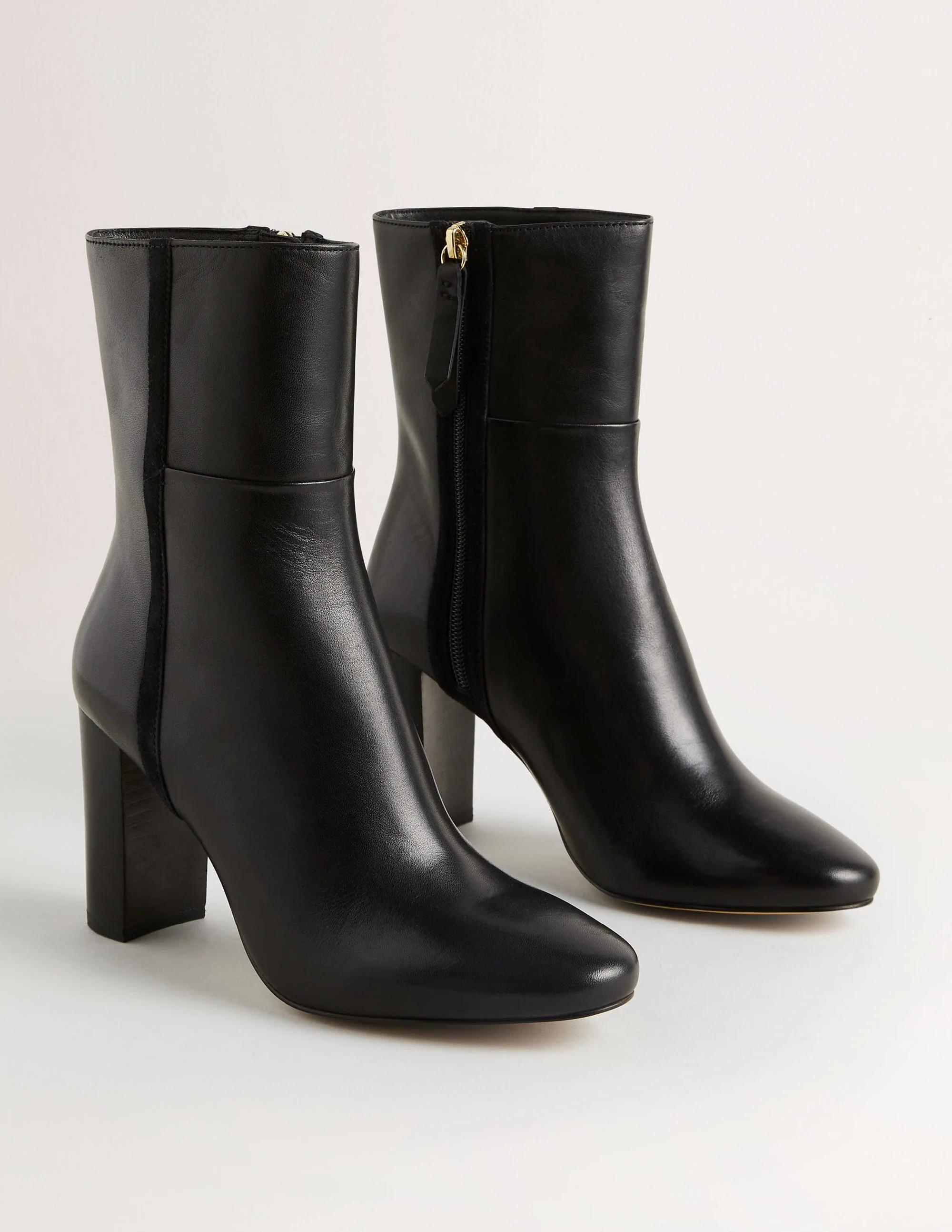 Leather Ankle Boots-Black - Image 2