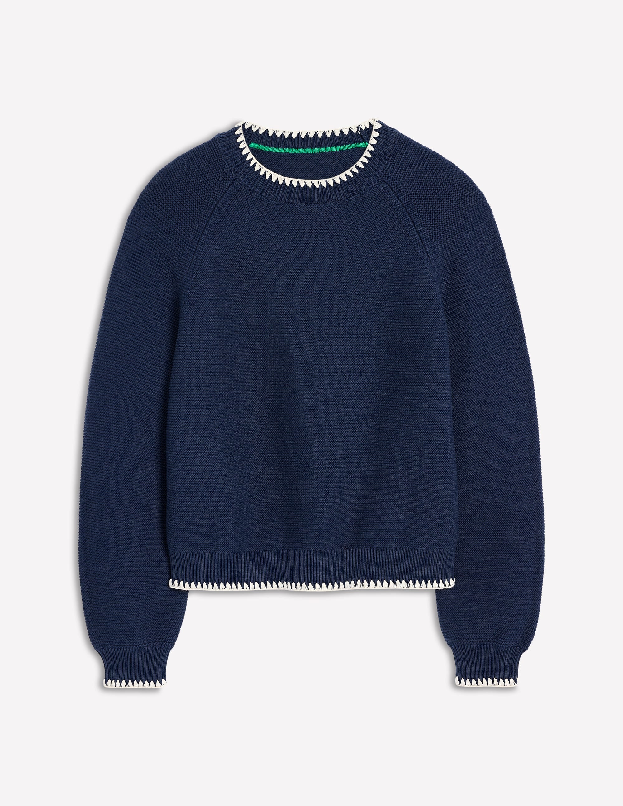 Lena Stitch Detail Sweater-Navy - Image 5