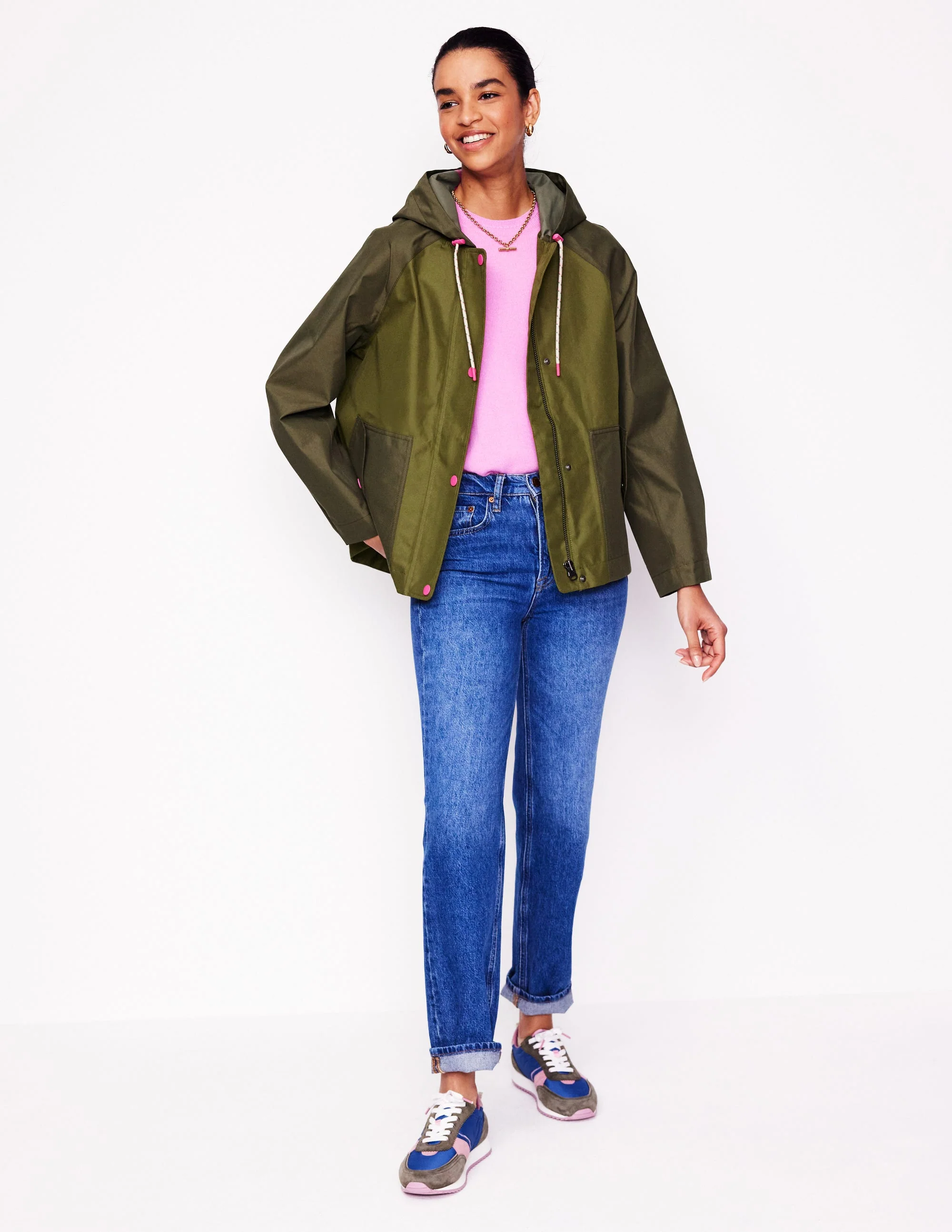 Lightweight Rain Mac-Khaki