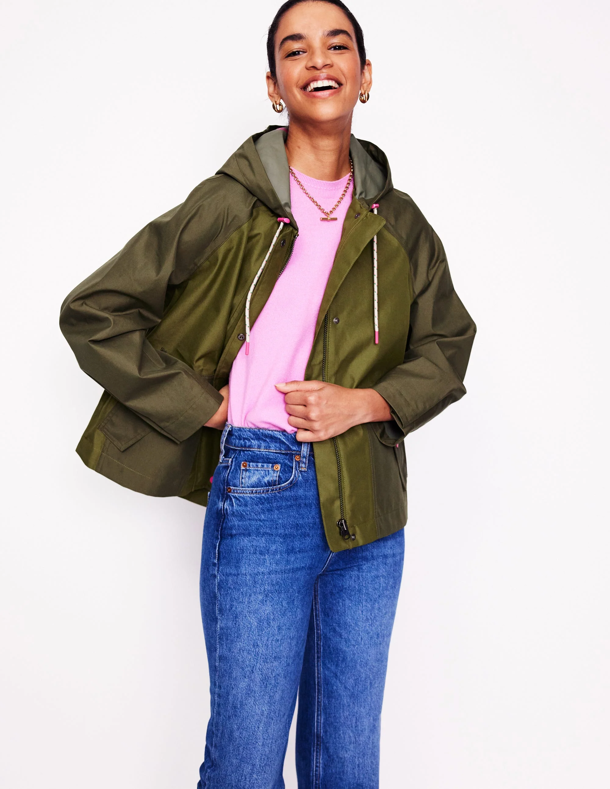 Lightweight Rain Mac-Khaki - Image 6