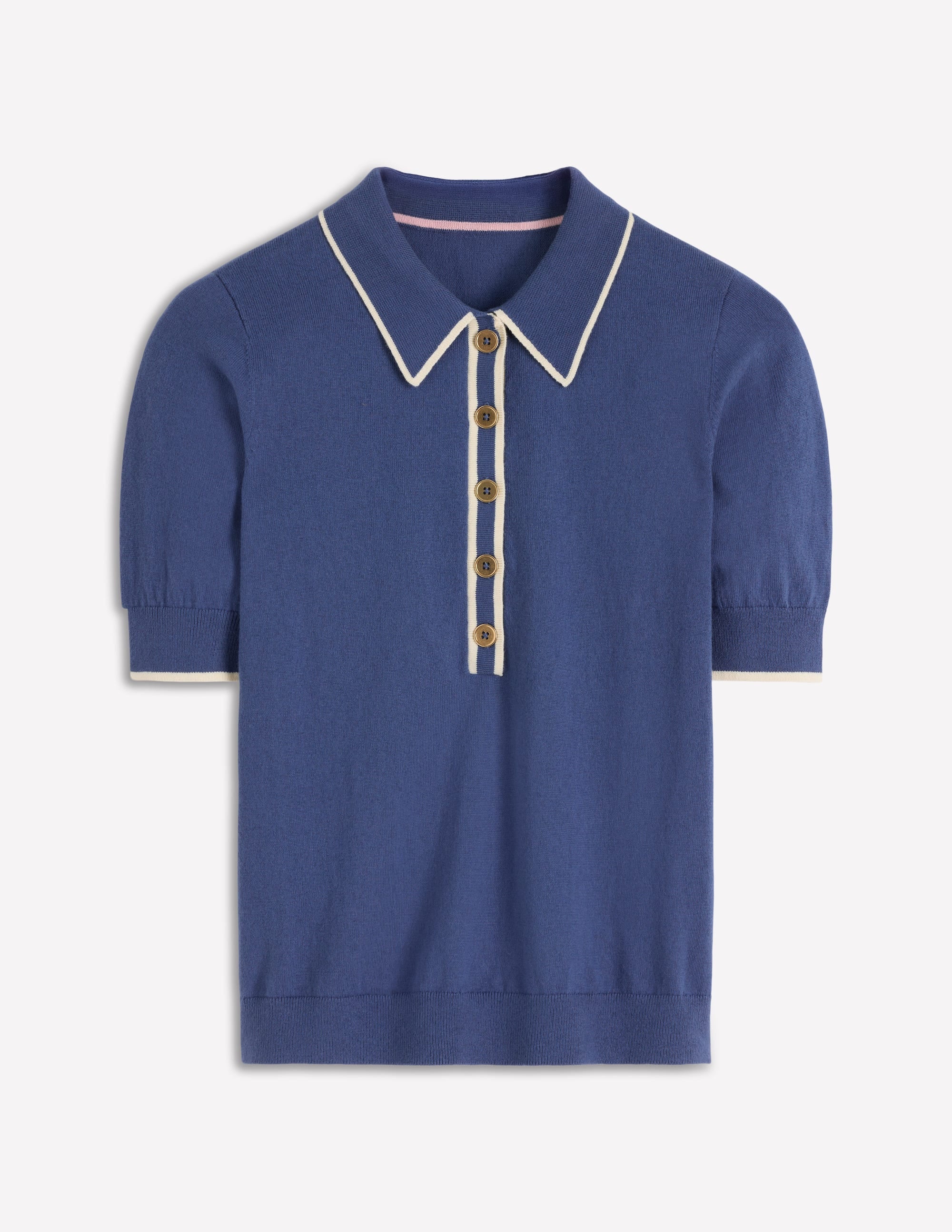 Liz Henley T-Shirt-True Navy - Image 5