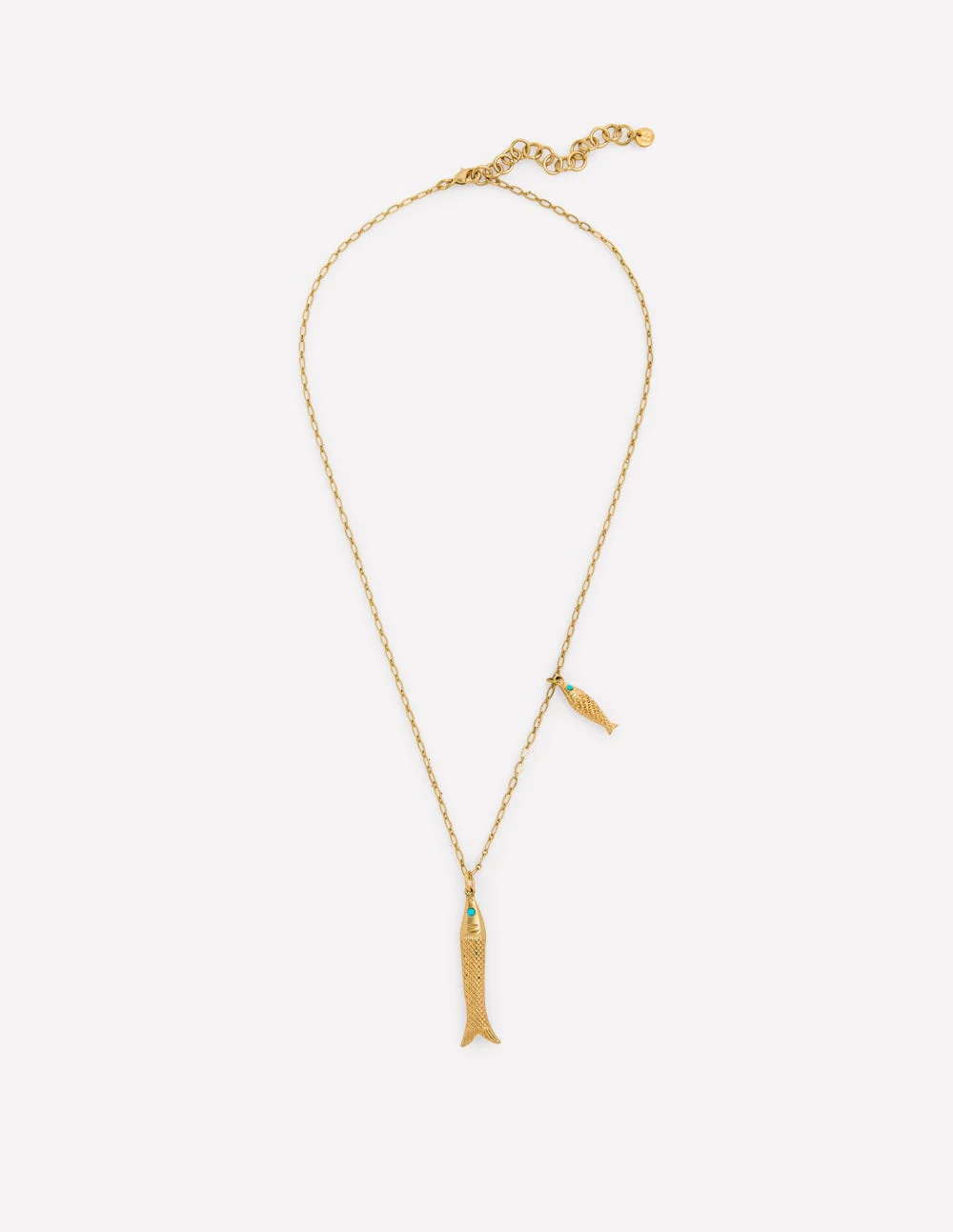Long Charm Pendant Necklaces-Fish