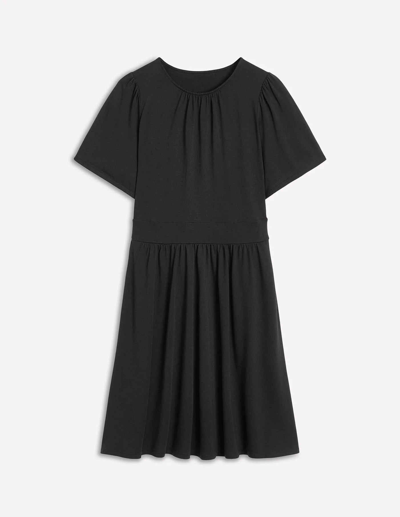 Louisa Short Jersey Dress-Black - Image 5