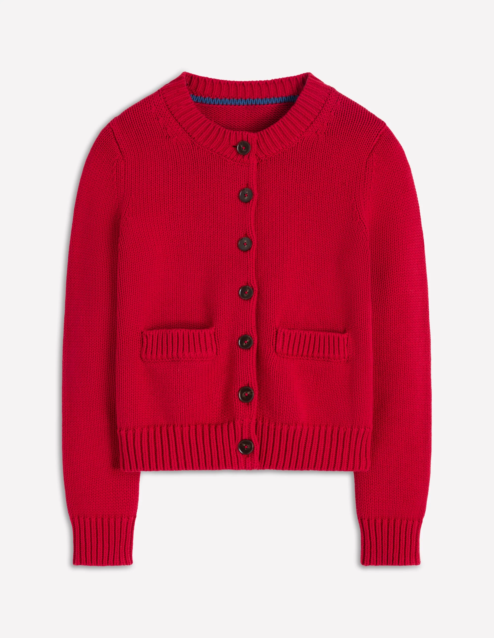 Lucy Chunky Cotton Cardigan-Merida Red - Image 5