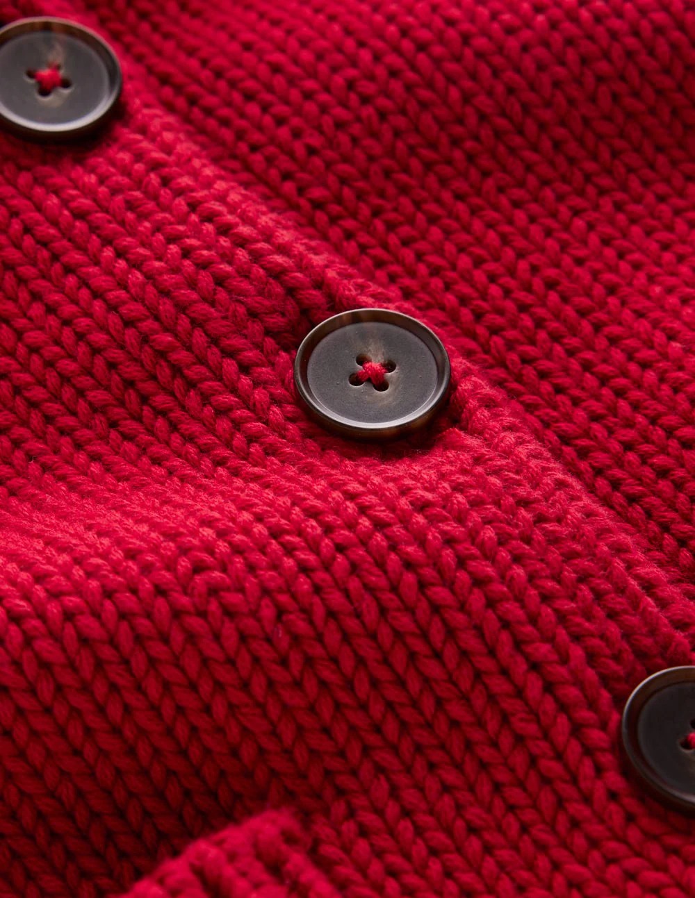 Lucy Chunky Cotton Cardigan-Merida Red - Image 6