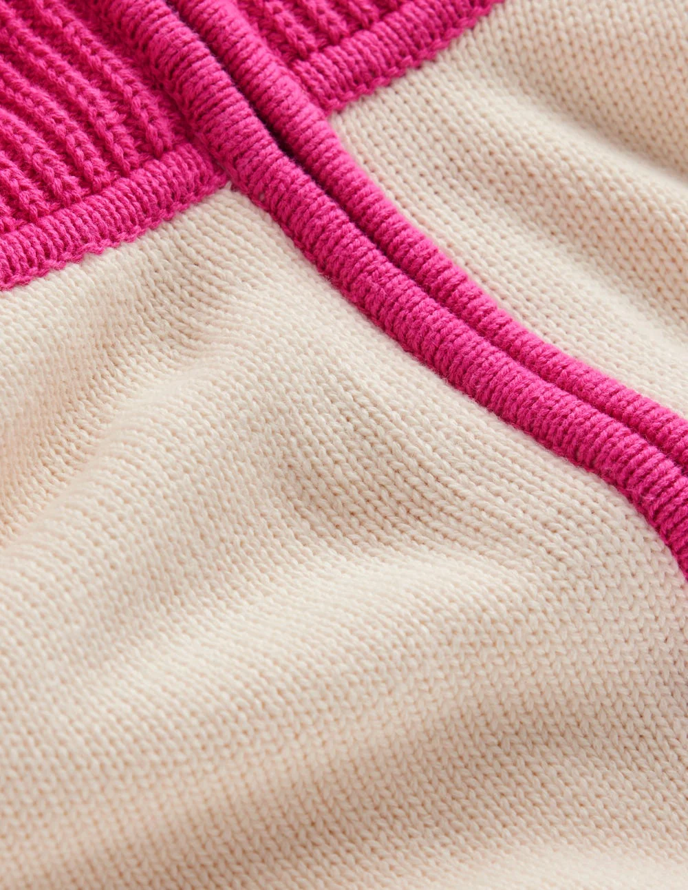 Lucy Half-zip Sweater-Warm Ivory, Red - Image 9