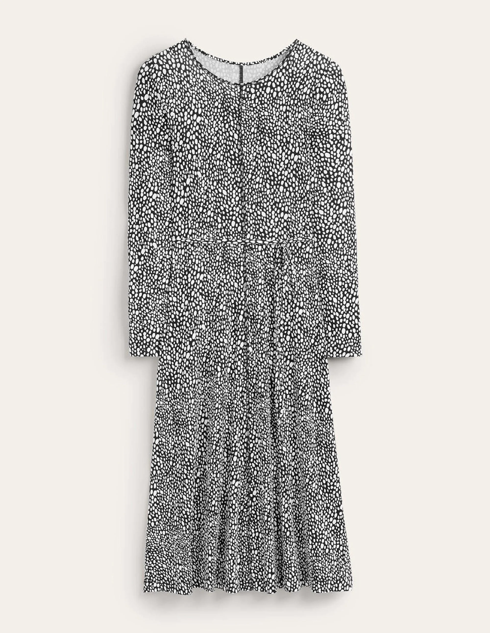Lucy Jersey Midi Dress-Black, Animal Spot - Image 6