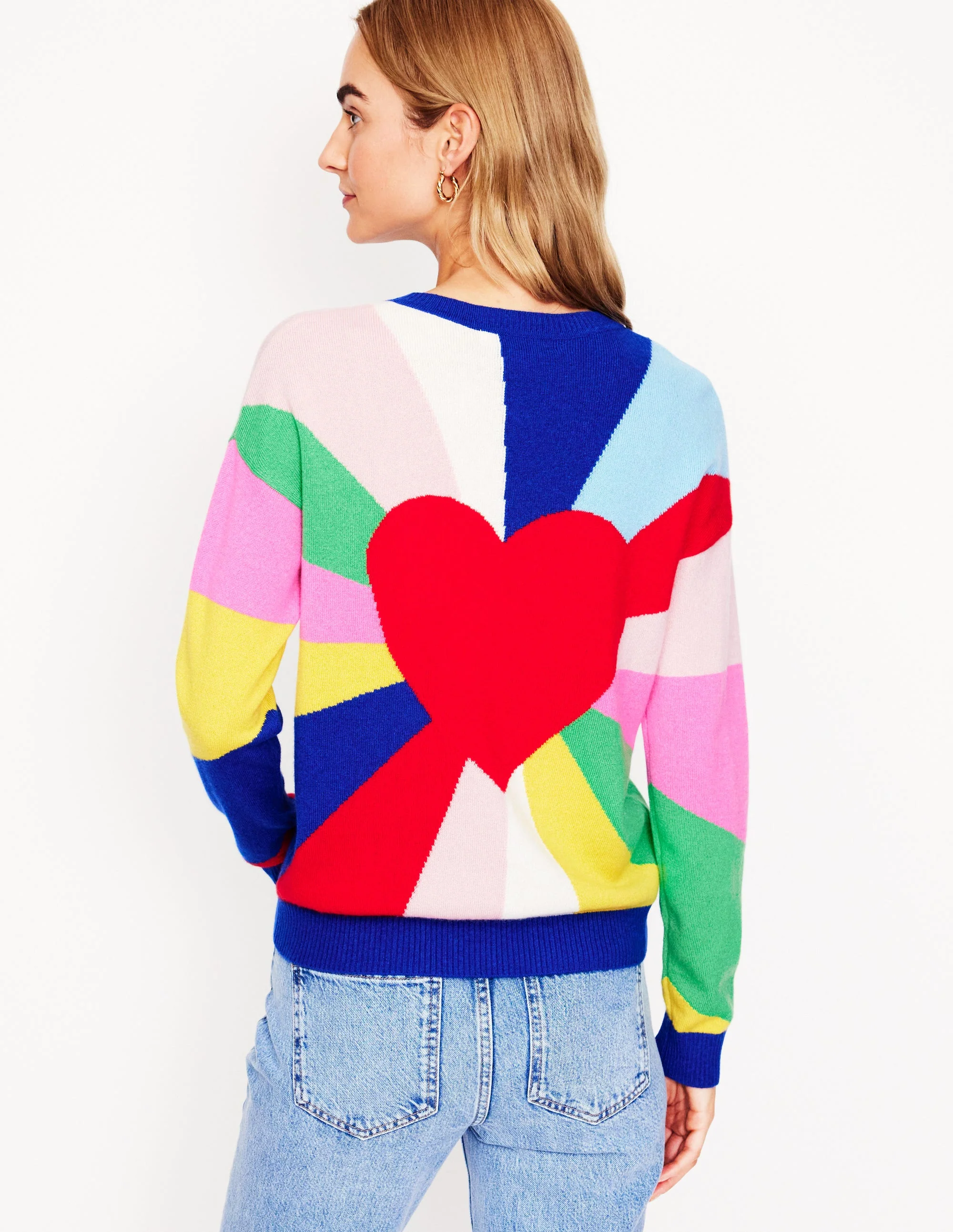 Lydia Cashmere Jumper-Multi, Heart Spectrum - Image 4