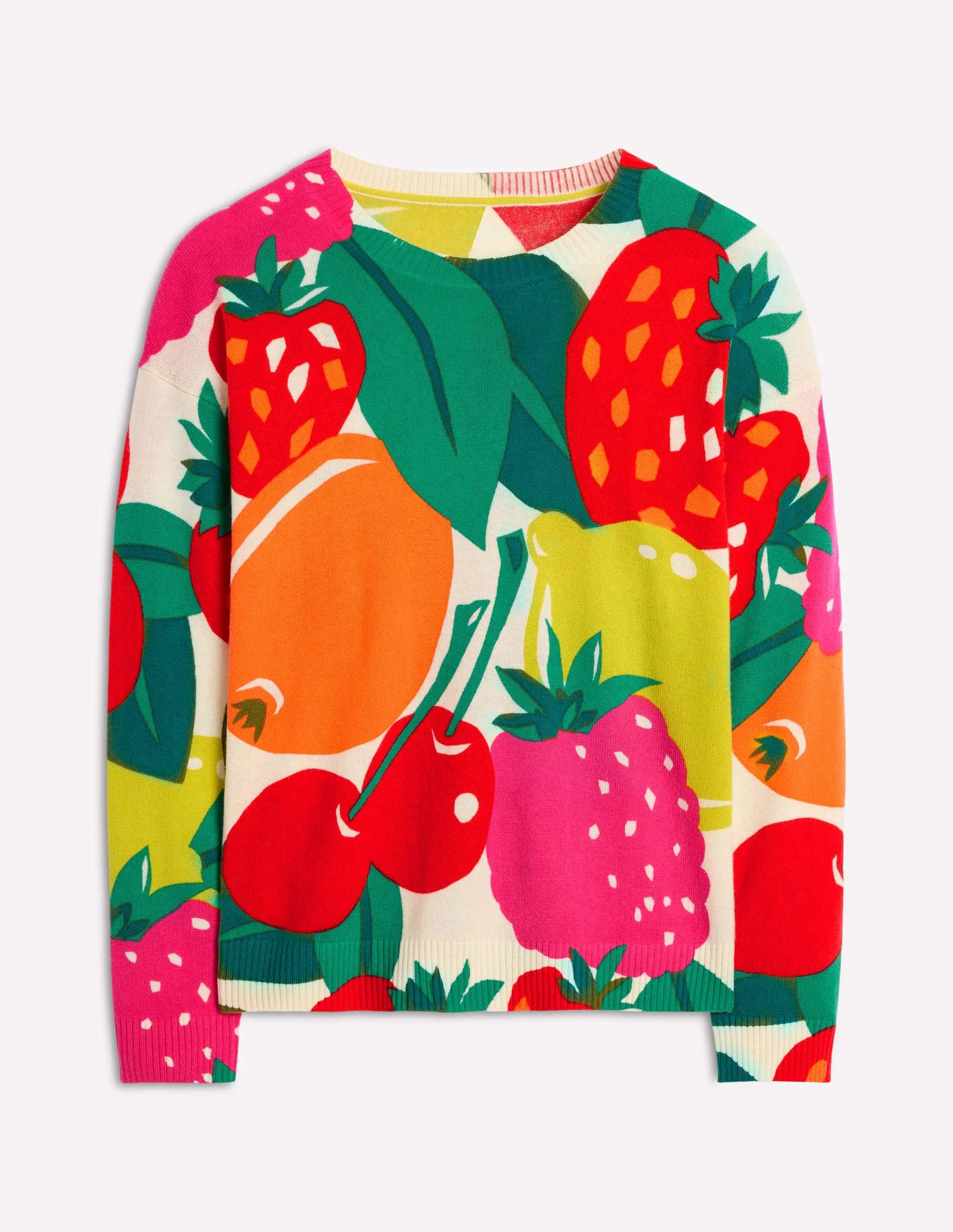 Lydia Cashmere Jumper-Multi, Summer Fruits - Image 8