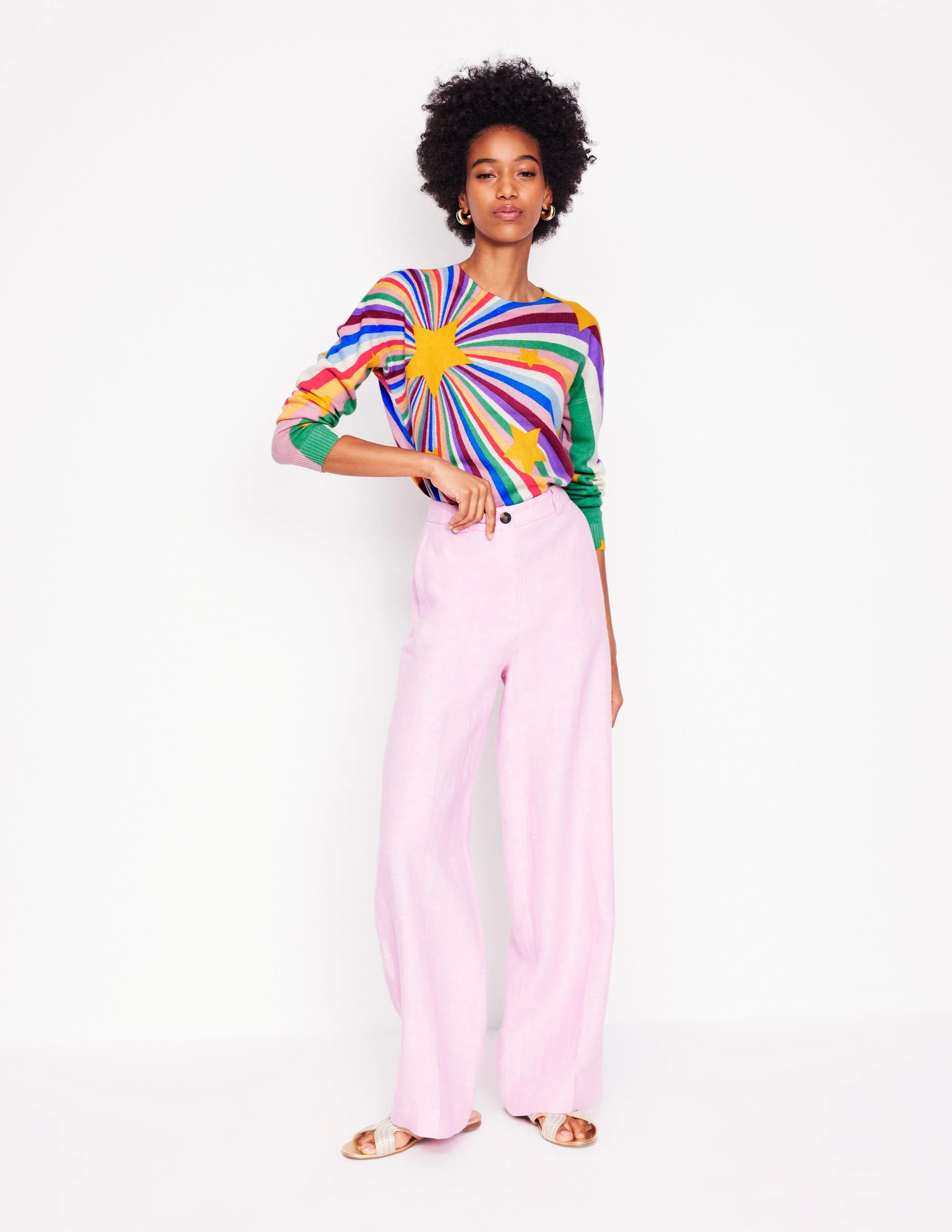 Lydia Cashmere Jumper-Multi, Supernova - Image 5