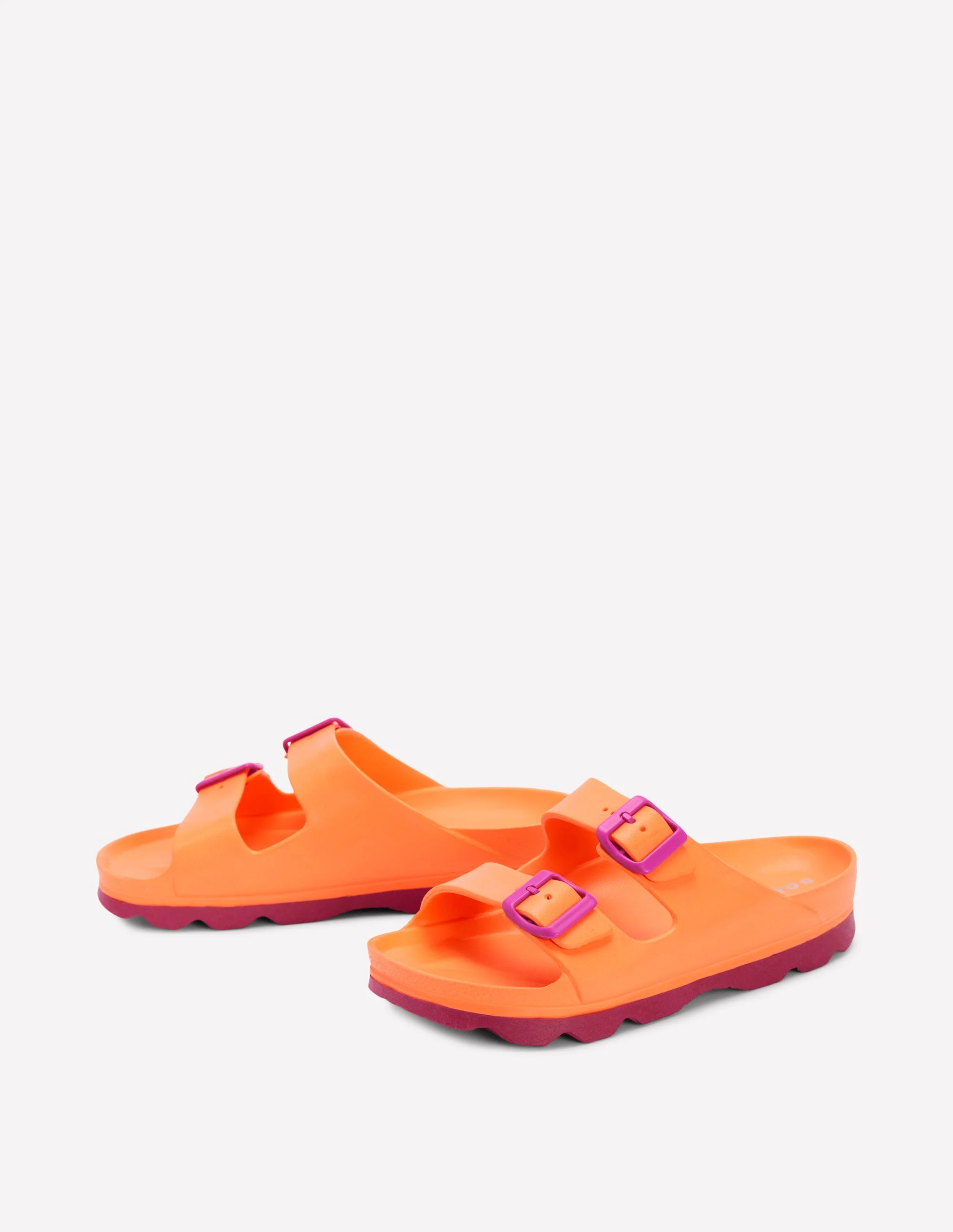 Lyla Double Buckle Sliders-Orange - Image 3
