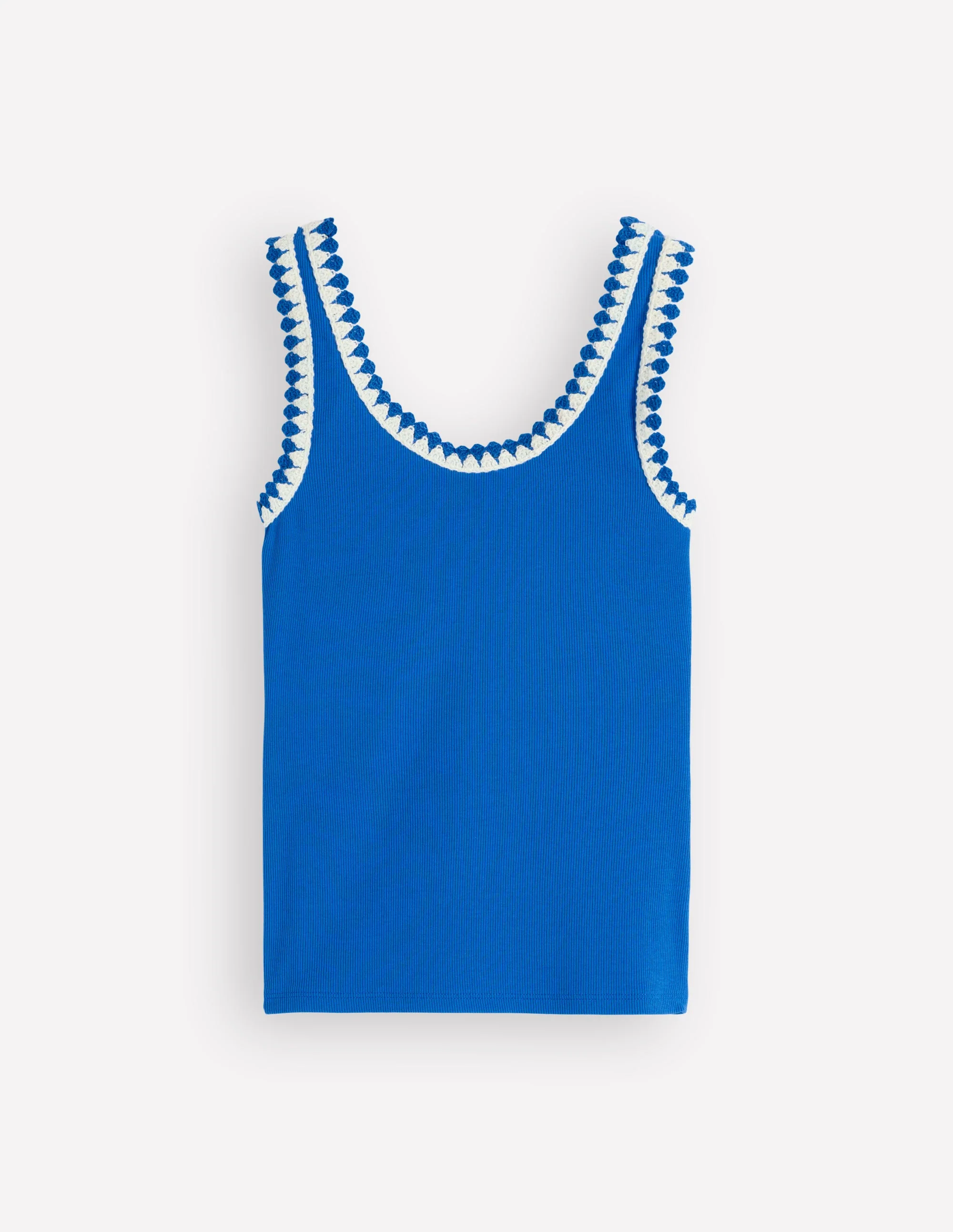 Maddie Trim Detail Vest-Kingfisher Blue - Image 6